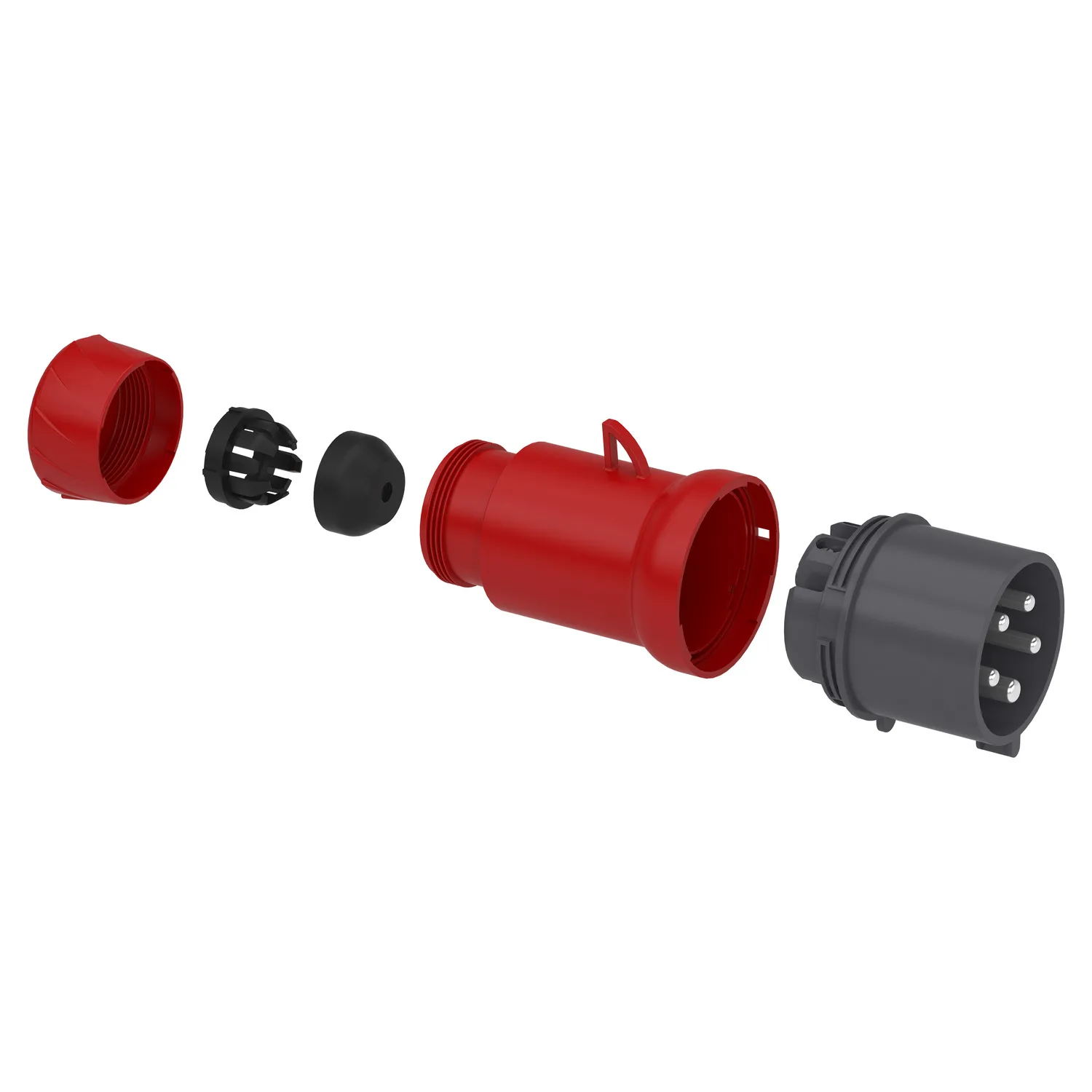 PKE32M435 - 5x32A, trifaze, 3P+N+T, IP44, VİDALI, Düz Fiş - 2