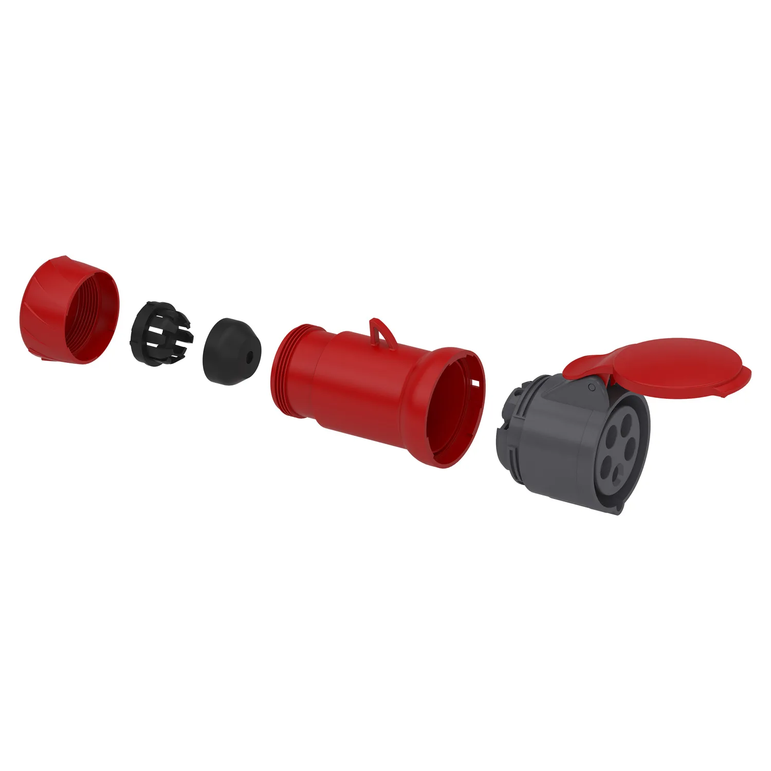 CEE Kupplung Schraubklemmen, 16A, 3p+N+E, 380-415 V AC, IP44 - 2