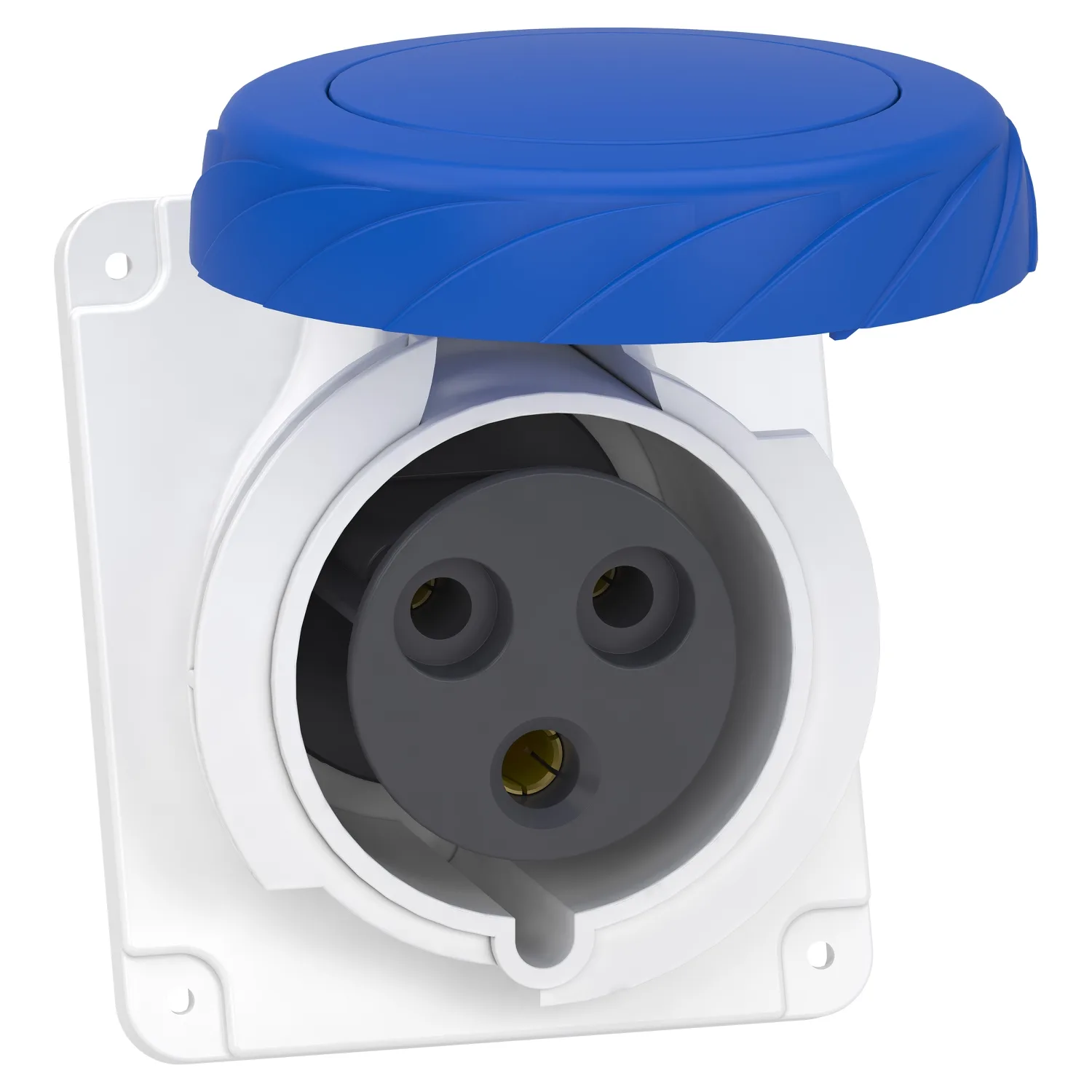 Schneider PKF32F723 - 3x32A, monofaze, 2P+T, IP67, VİDALI, Eğik Makine Prizi