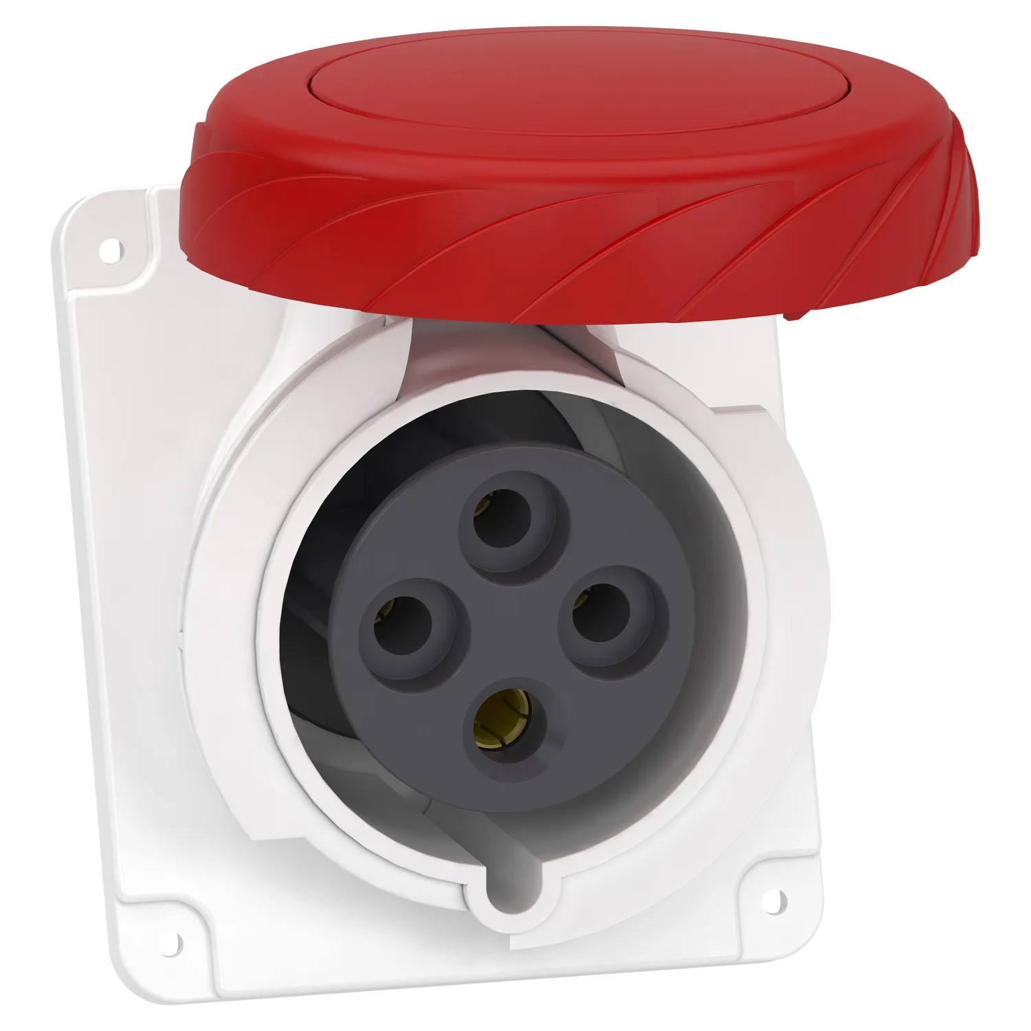 Schneider PKF32F734 - 4x32A, trifaze, 3P+T, IP67, VİDALI Eğik Makine Prizi