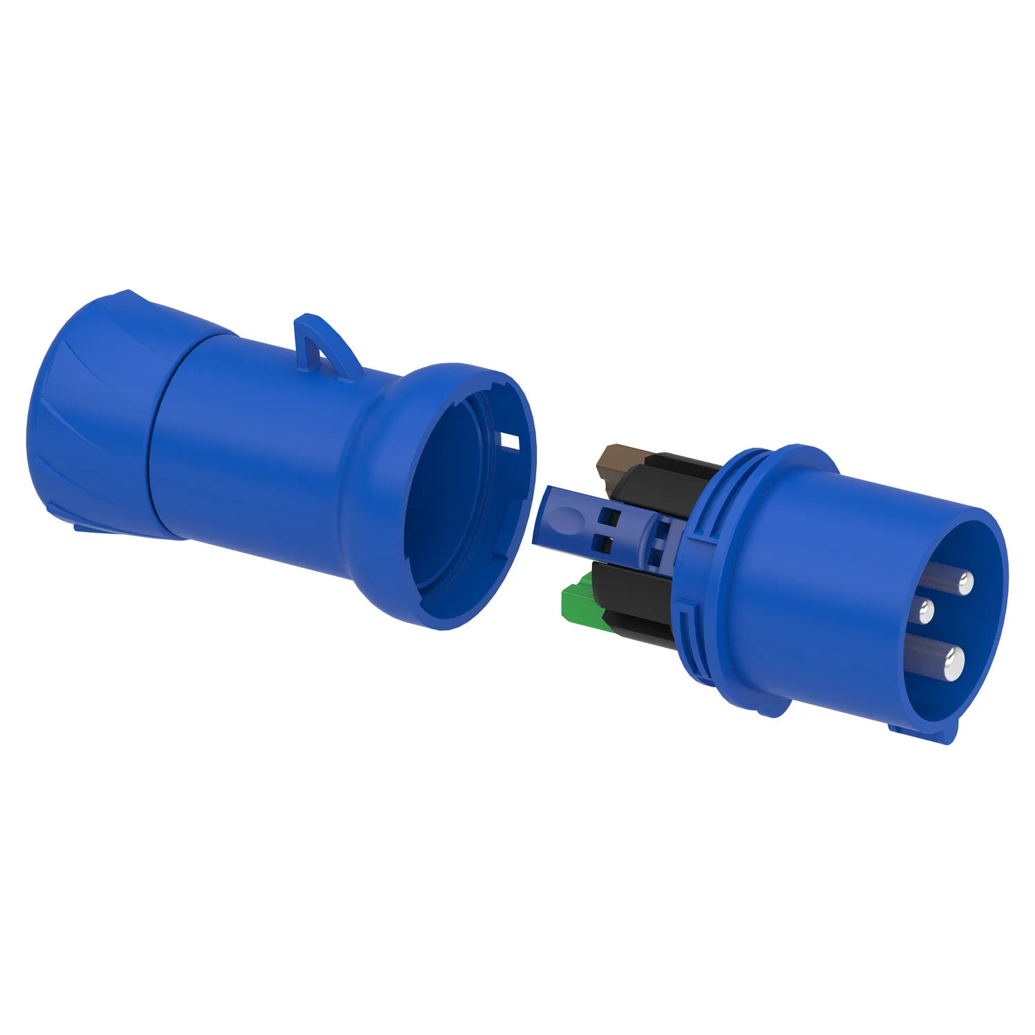 Mureva - fiche mobile industrielle droite - 16 A - 2P+T - 200-250 V CA - IP44 - 2