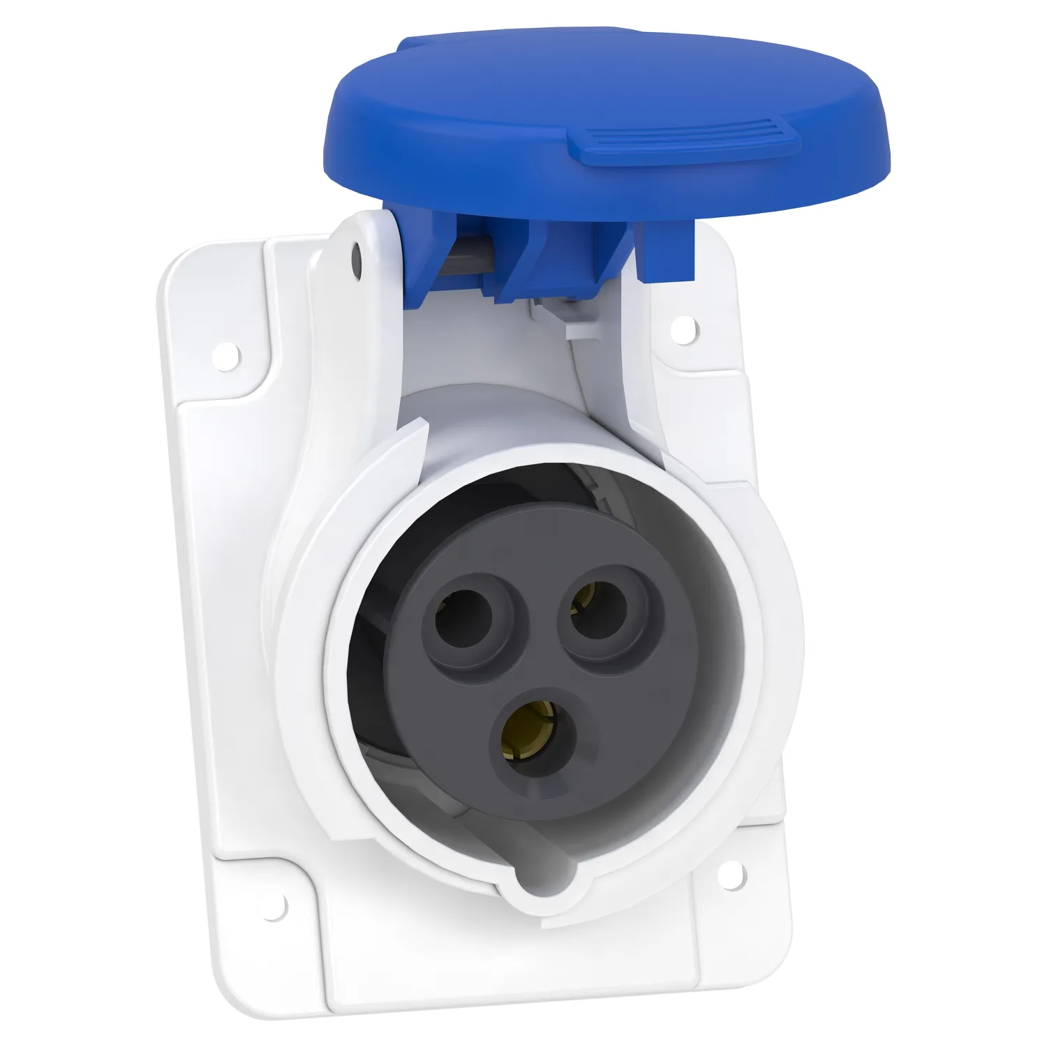 Schneider PKY16F423 - 3x16A, monofaze, 2P+T, IP44, HIZLI, Eğik Makine Prizi