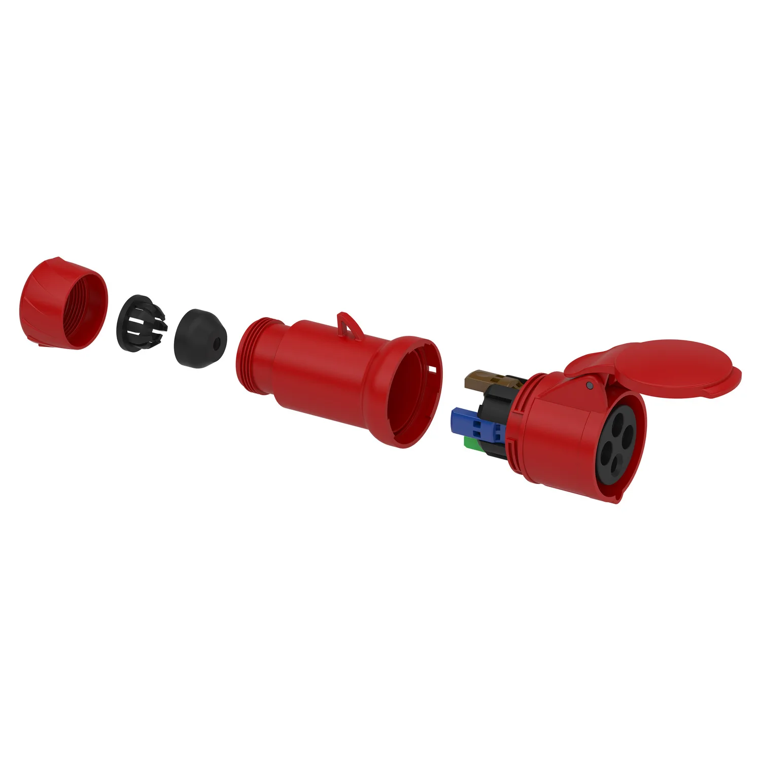 Mureva - prise mobile industrielle 16 A - 3P+T - 380..415 V CA- IP44 - 2
