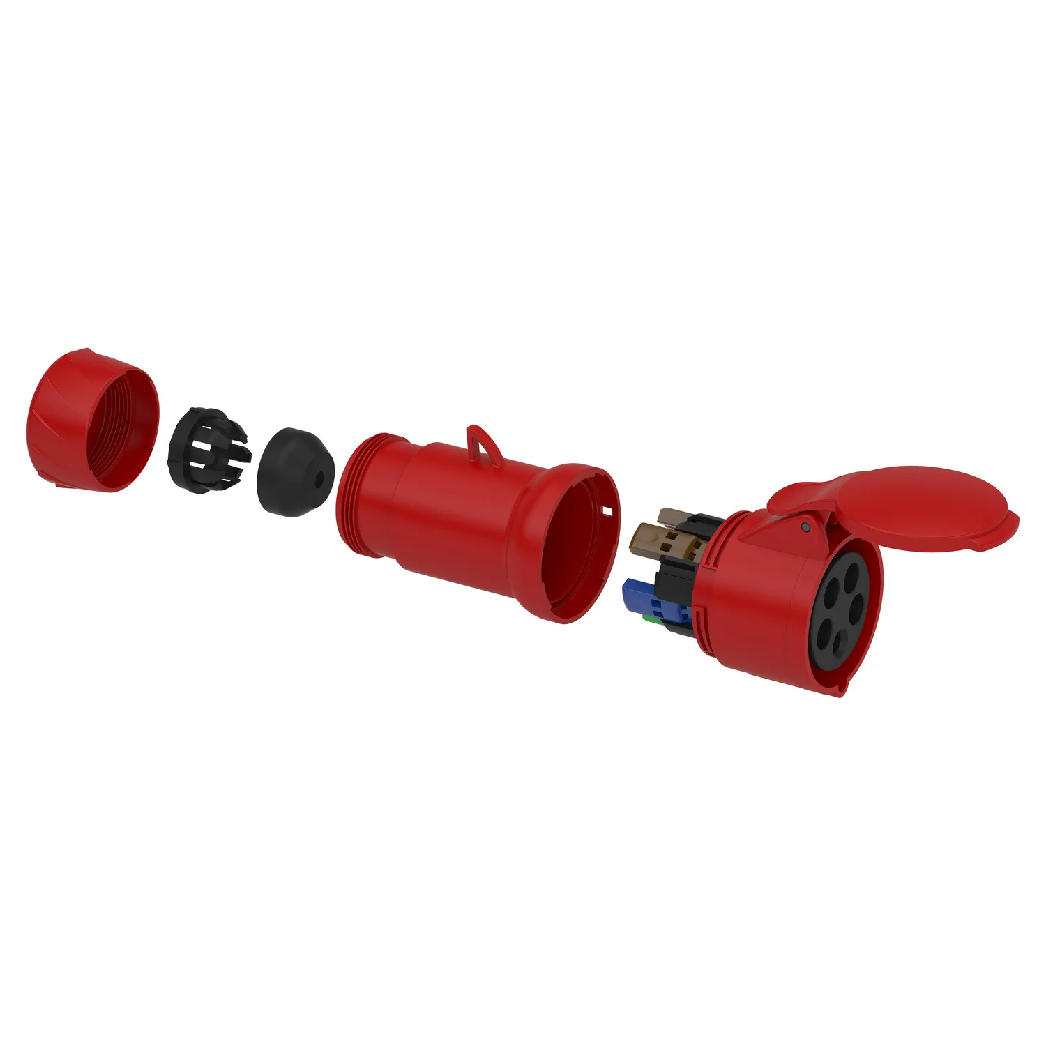 PKY16M435 - 5x16A, three-phase, 3P+N+T, IP44, FAST, Extension socket - 2