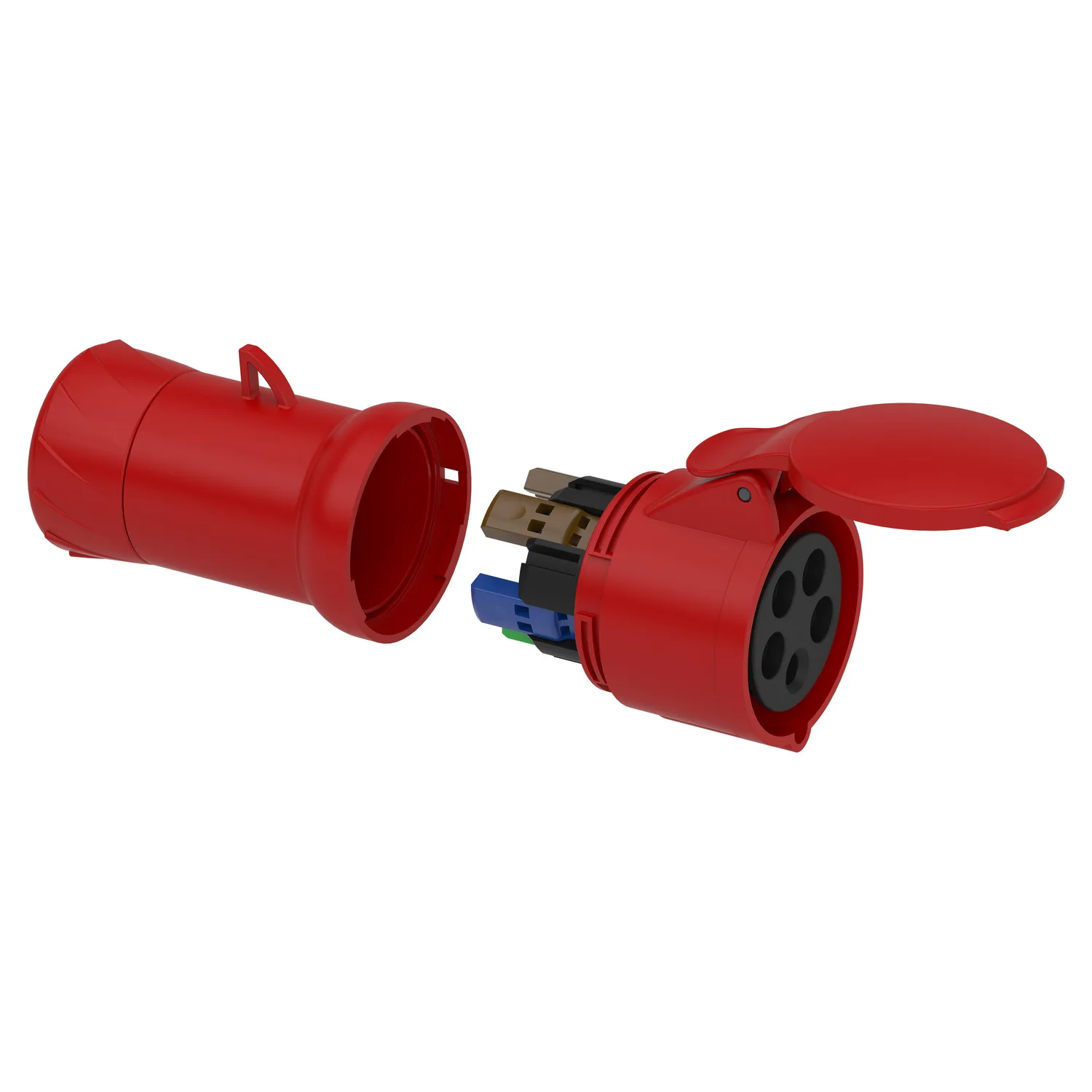 PKY16M435 - 5x16A, three-phase, 3P+N+T, IP44, FAST, Extension socket - 3