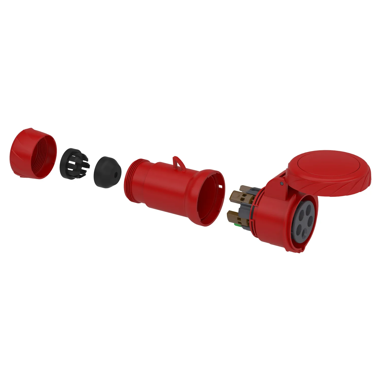 Mureva - prise mobile industrielle 16 A - 3P+N+T - 380..415 V CA - IP67 - 2