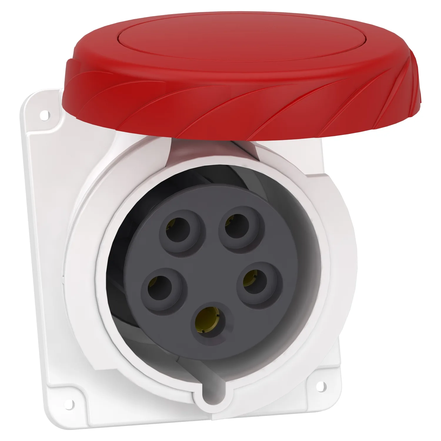 Schneider PKY32F735 - 5x32A, trifaze, 3P+N+T, IP67, HIZLI, Eğik Makine Prizi