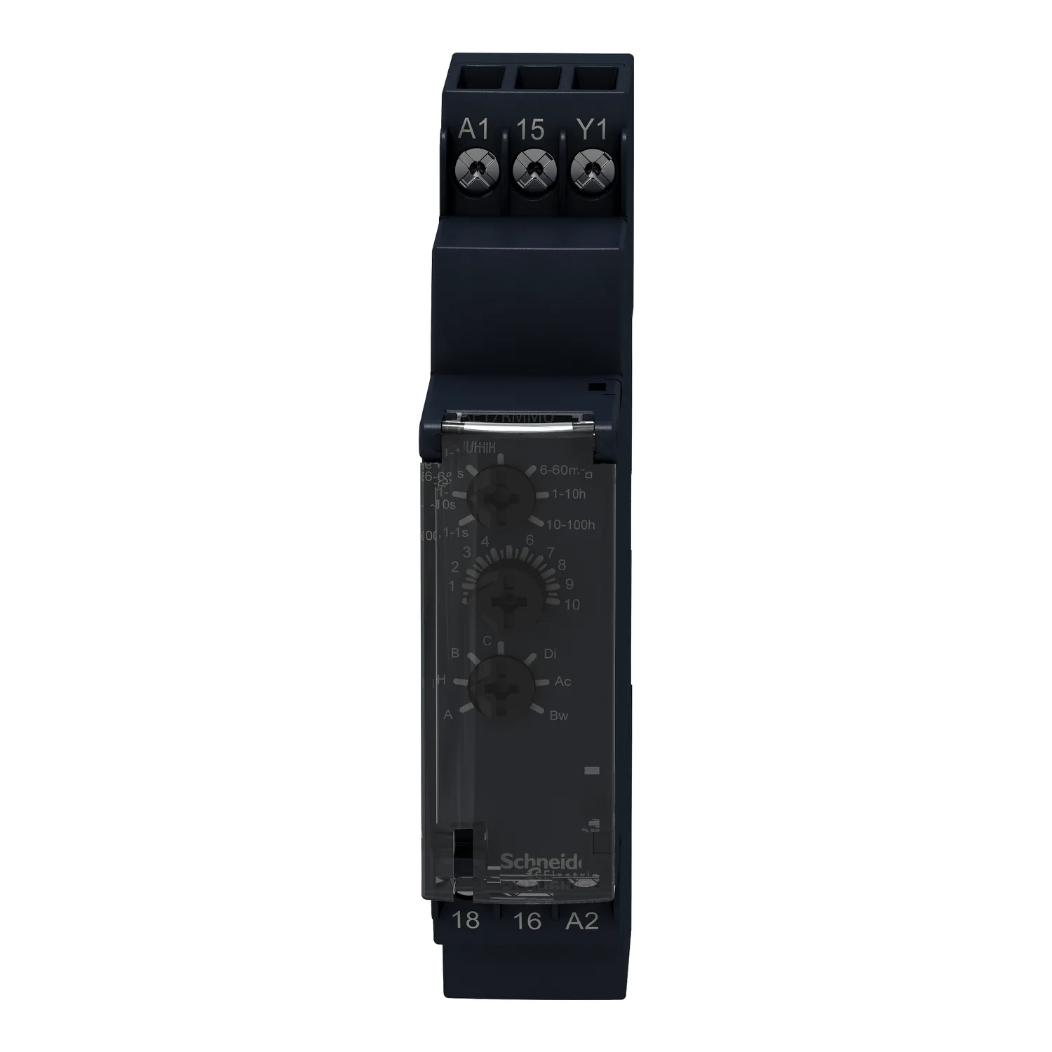 Zeitrelais 10 Funktionen, 0,1 s-100 h, Relais 1 W, 24 VDC/24-240VAC - 3