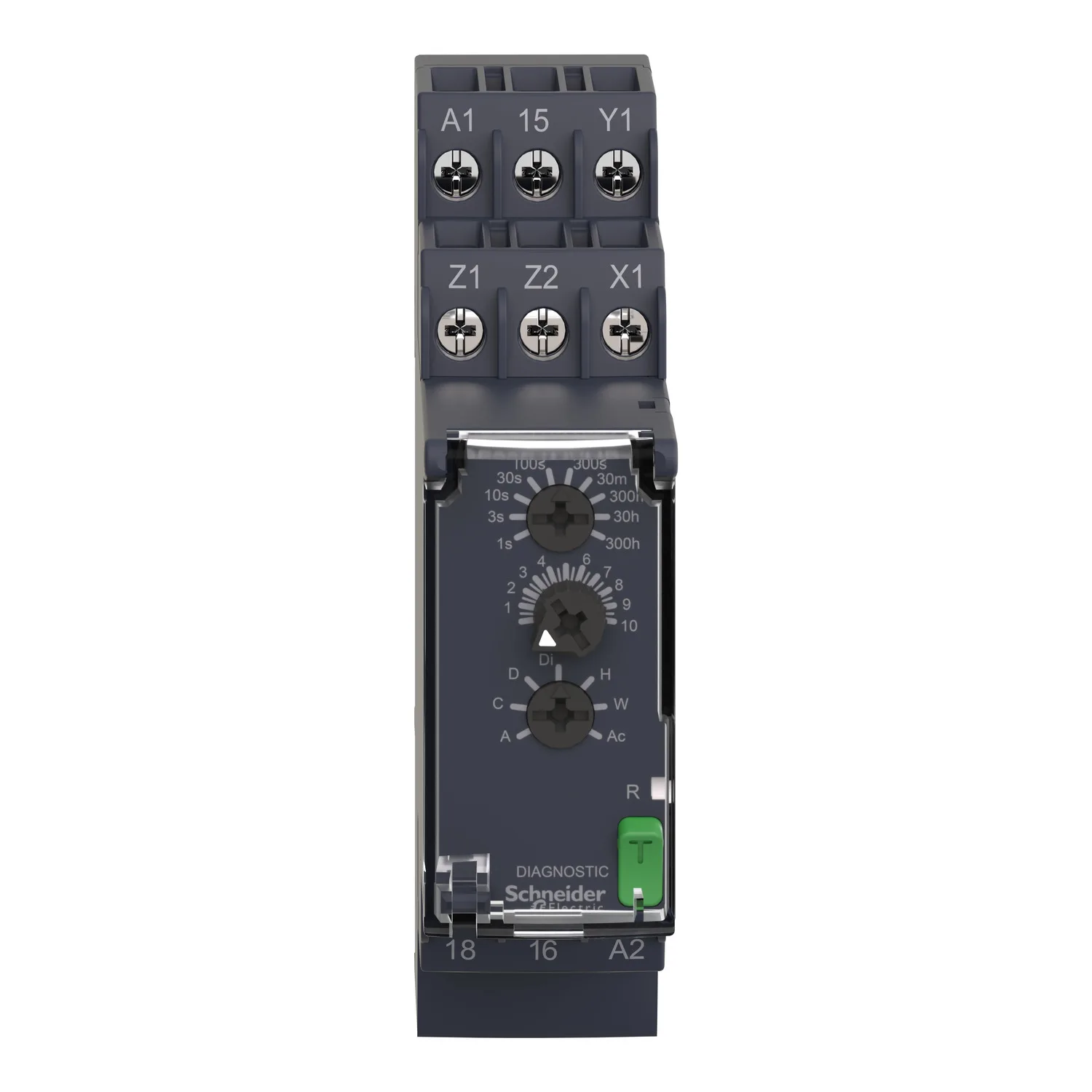 Multifunktionszeitrelais, 0,05 s-300 h, 24-240VAC/DC, 1 W - 2