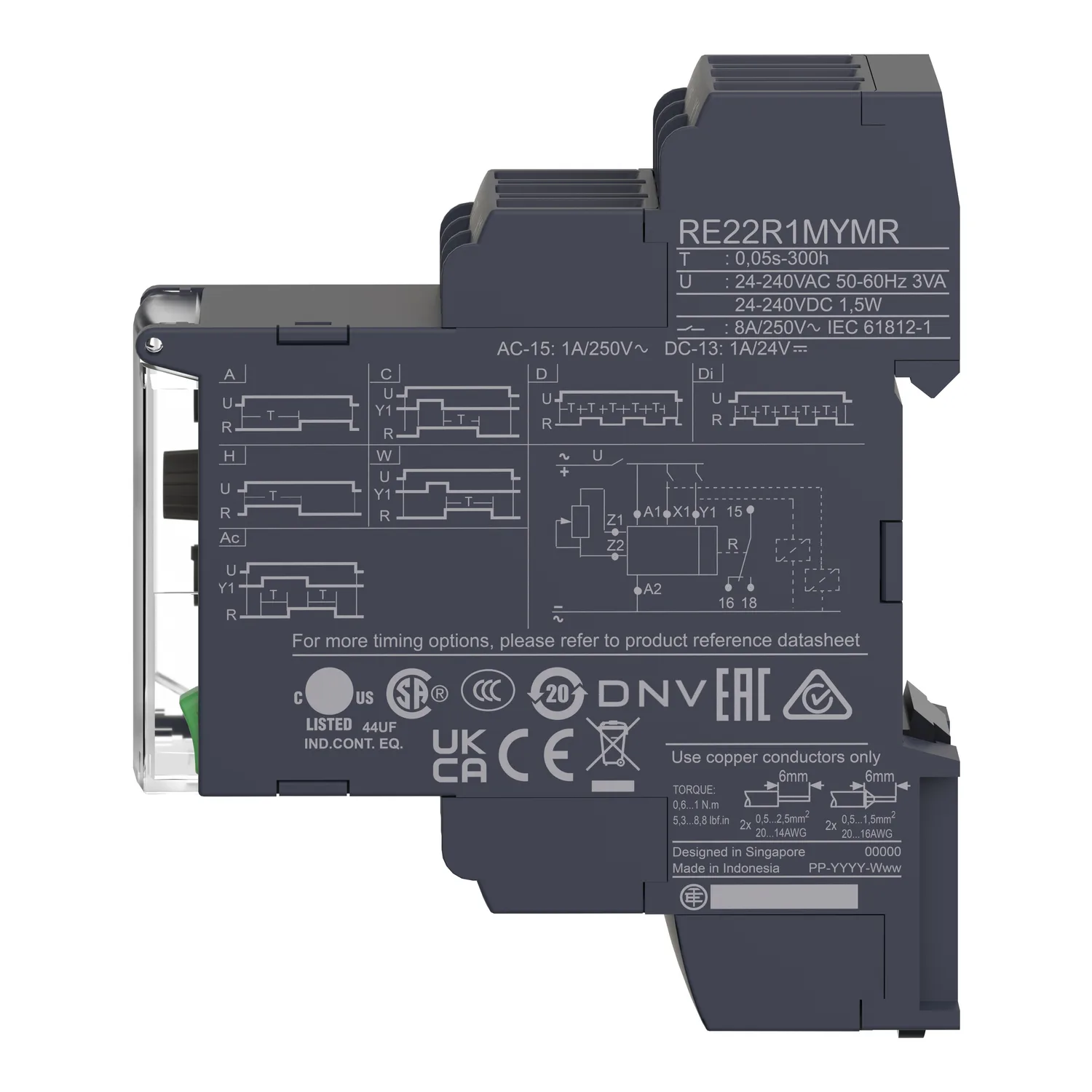 Schneider RE22R1MYMR - RE22R1MYMR - Çok fonksiyonlu Zaman rölesi