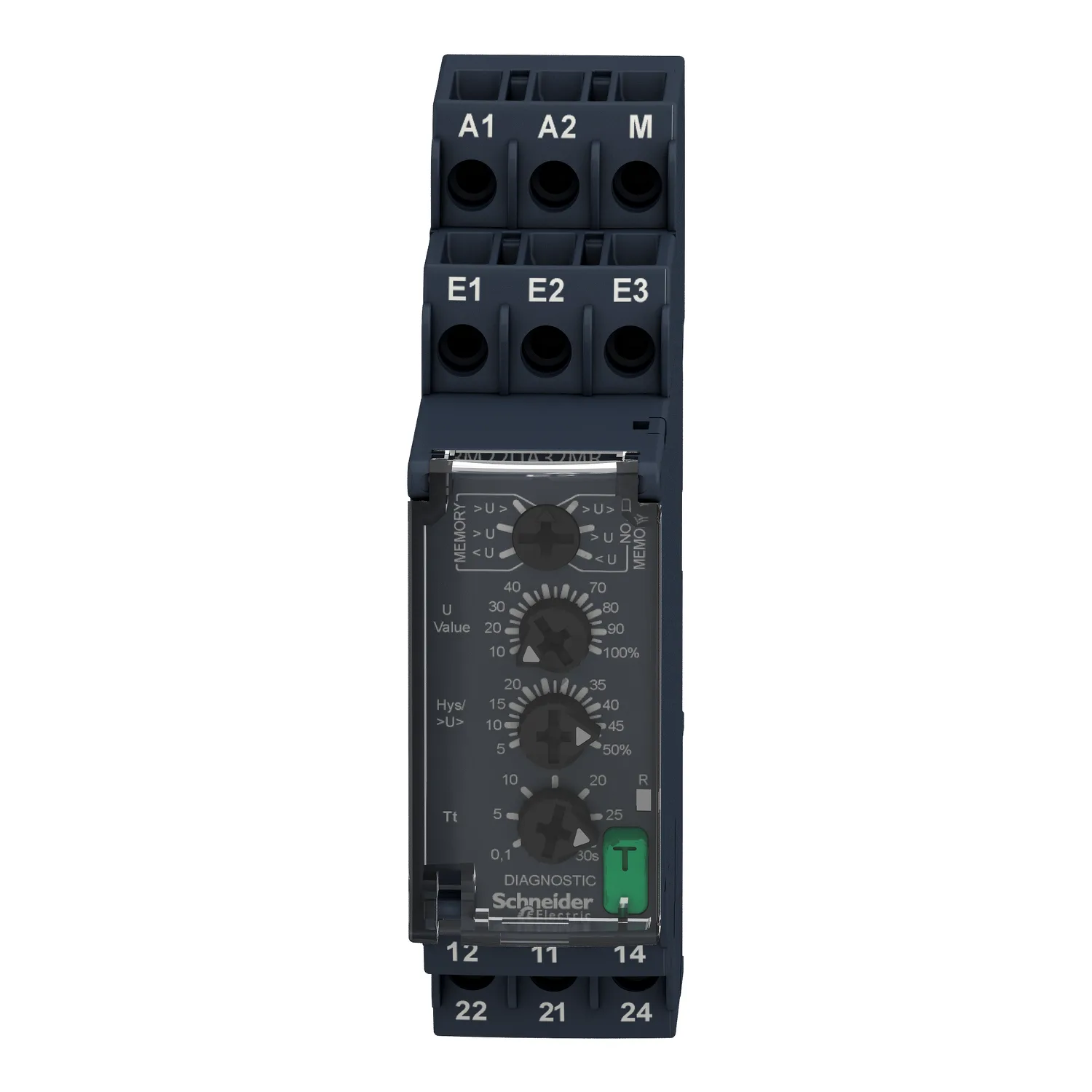 RM22UA32MR - Aşırı veya düşük gerilim 1...100 V - 3