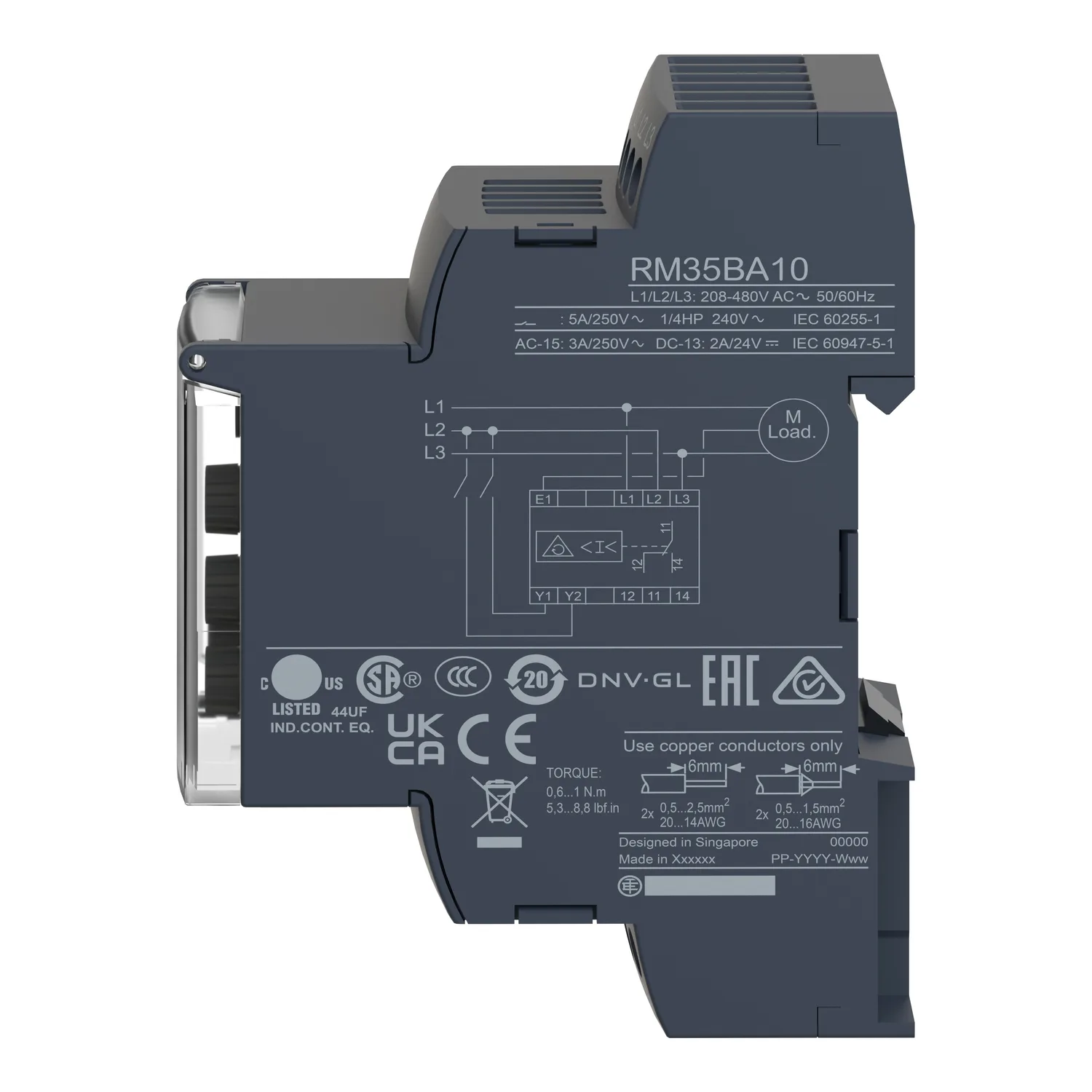 Relais de surveillance; 230VAC; pour pompe; pour rail DIN; IP30 - 2