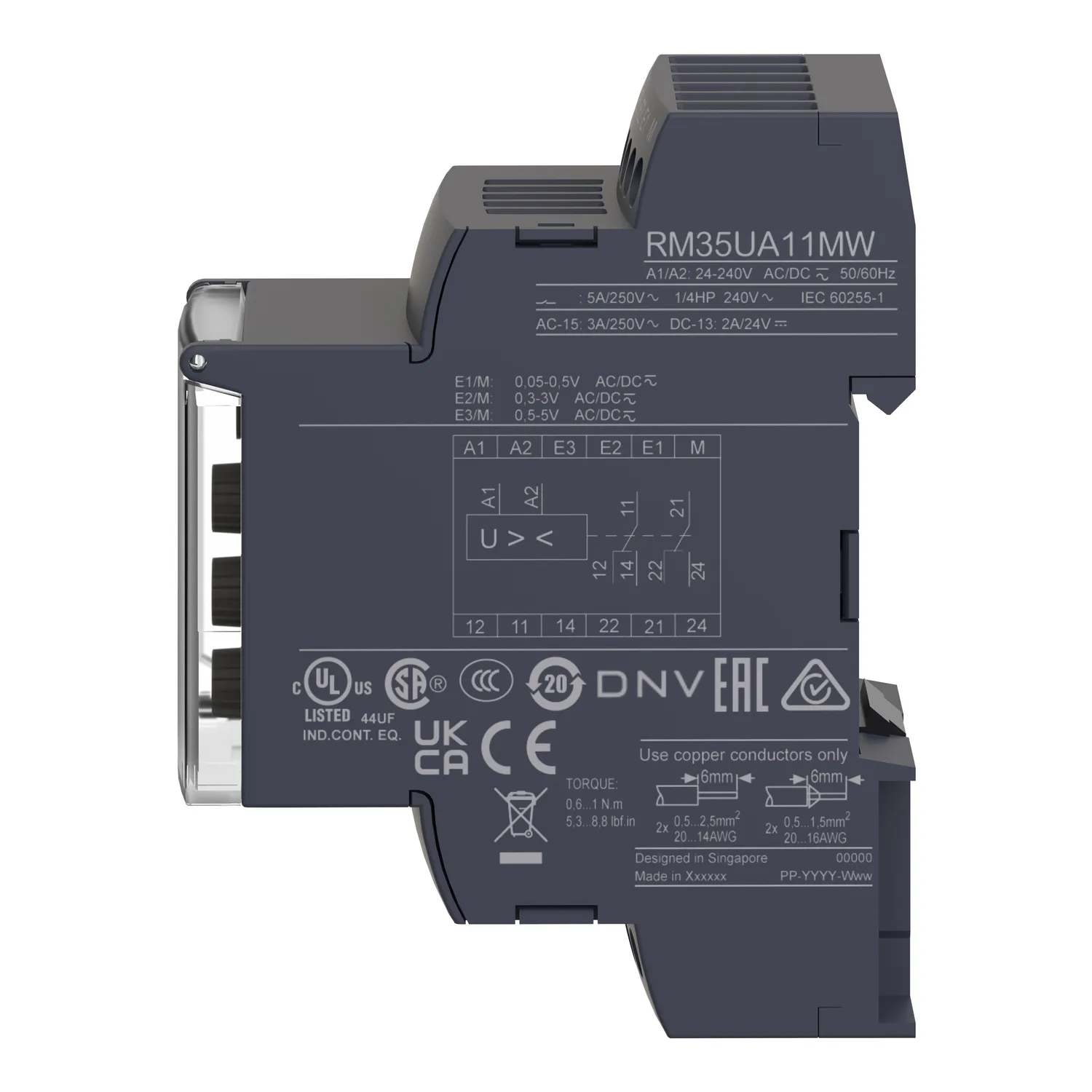 Schneider RM35UA11MW - Spannungs-Überwachungsrelais; einphasige Netzspannung; 0,3÷30s