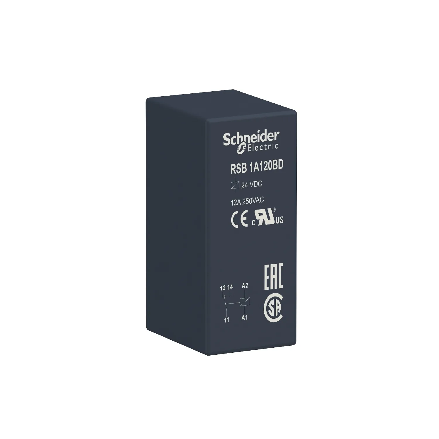 Schneider RSB1A120BD - RSB1A120BD - Röle: elektromanyetik; Ubobin: 24VDC; SPDT; 12A; 12A/250VAC; RSB