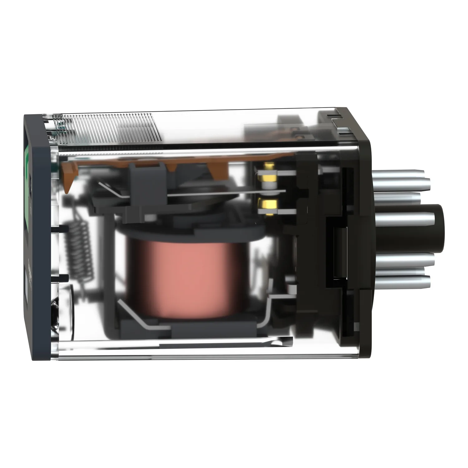 Steckbare Universalrelais RUM, 2 W, 10 A, 24 VDC, ohne LED, mit Prüftaste - 2