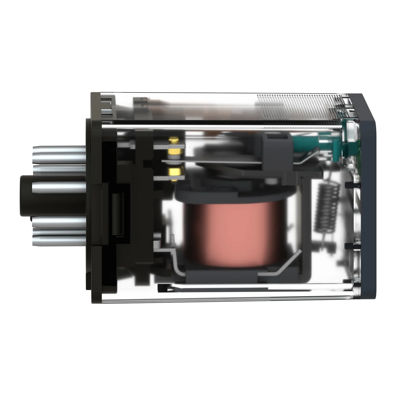 Steckbare Universalrelais RUM, 2 W, 10 A, 24 VDC, ohne LED, mit Prüftaste - 6