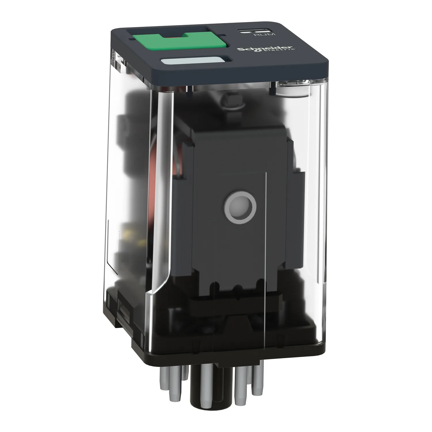 Schneider RUMC21P7 - Steckbare Universalrelais RUM, 2 W, 10 A, 230VAC, ohne LED, mit Prüftaste
