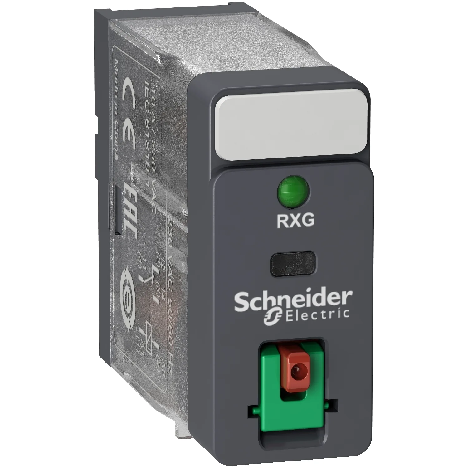 Schneider RXG12B7 - Steckb. Interface-Relais RXG, 1 W, 10 A, 24 VAC, mit LED, mit Prüftaste