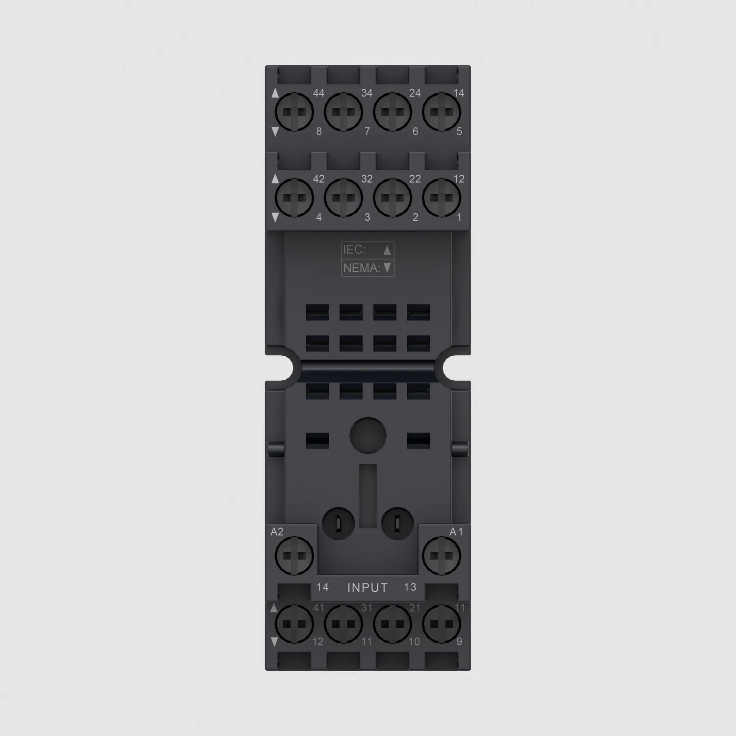 RXZE2M114M - Soket; PIN: 14; DIN ray montajı için; Bağlantılar: vidalı klemensler - 5