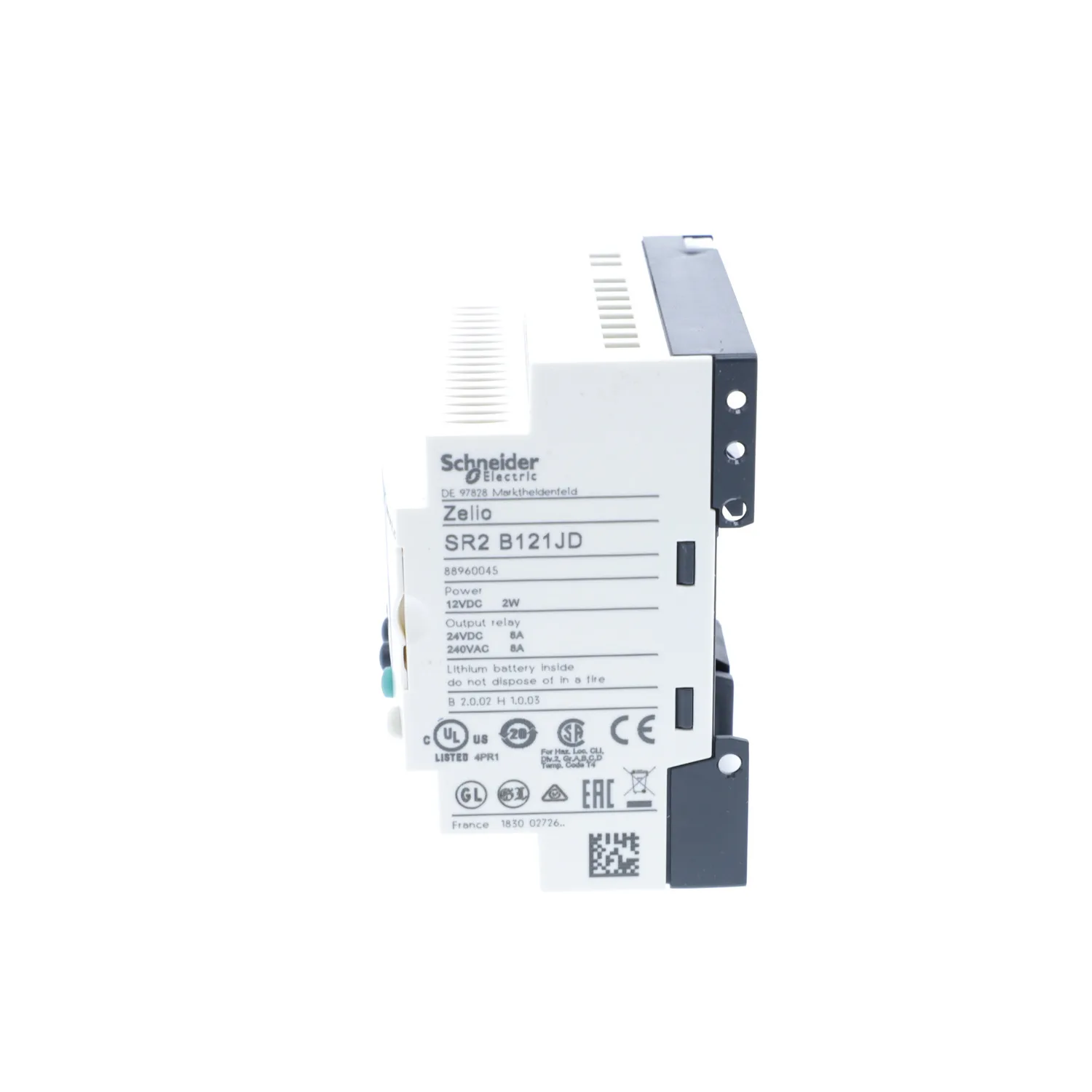 SR2B121JD - Programlanabilir röle; GİRİŞ: 8; Analog giriş: 4; ÇIKIŞ: 4; Zelio Logic; IP20 - 4