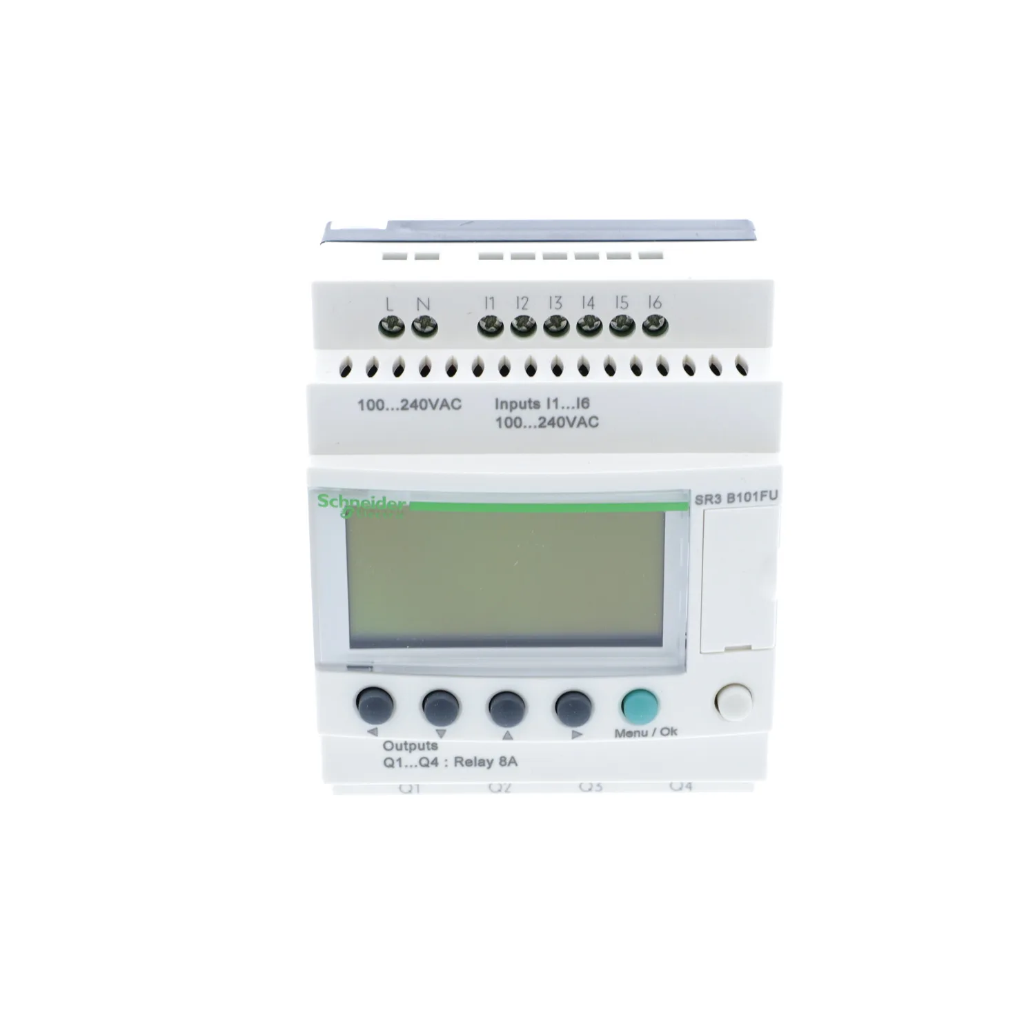 Schneider SR3B101FU - Programlanabilir röle; GİRİŞ: 6; Analog giriş: 0; ÇIKIŞ: 4; Zelio Logic; IP20
