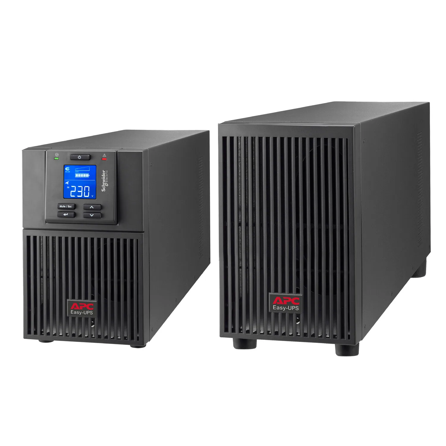 Schneider SRV1KIL-E - APC Easy UPS On-Line, 1000VA/900W, 230V, Tower, 4x IEC C13 Ausgänge, Intelligenter Kartensteckplatz, LCD, verlängerte Laufzeit