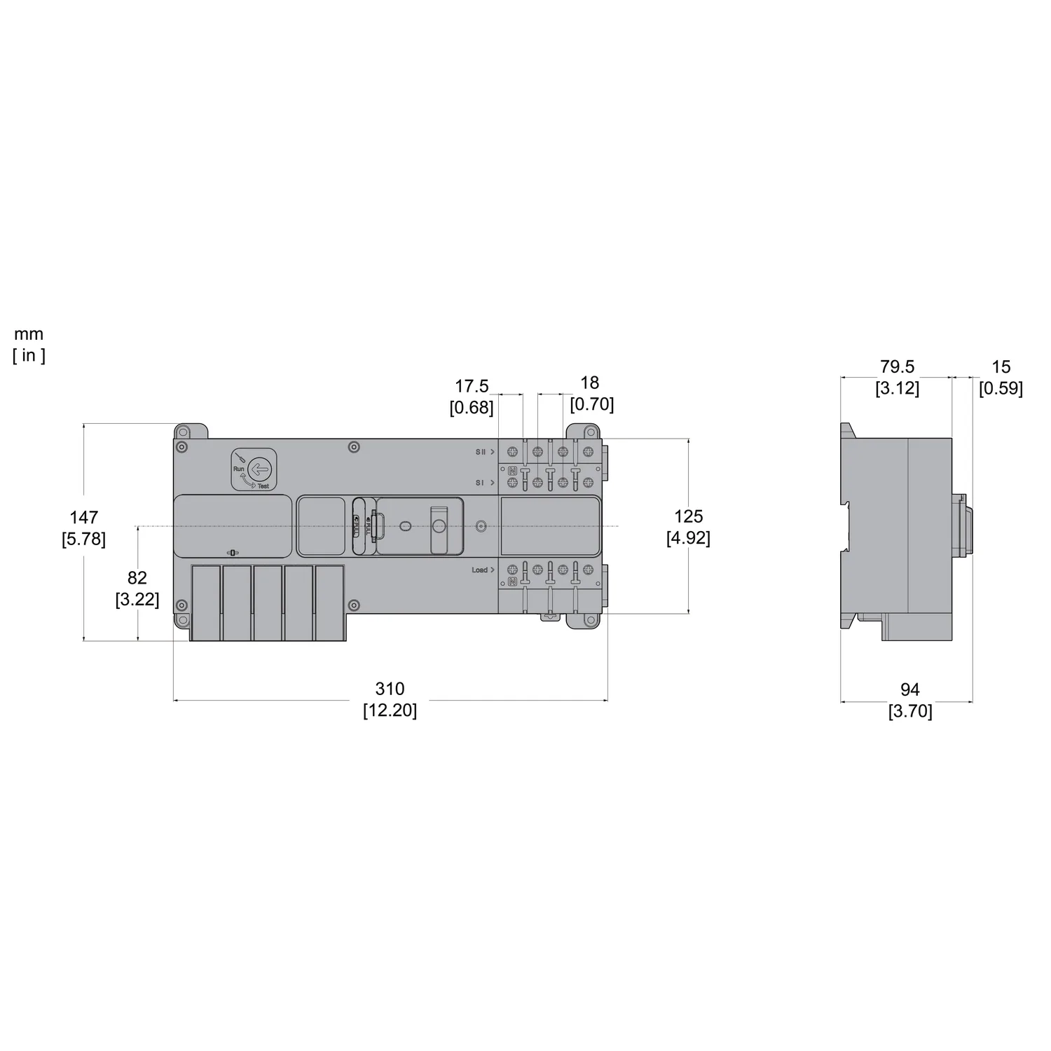 TA10D2L0323TPE - TA10,032A 2P LCD - 2