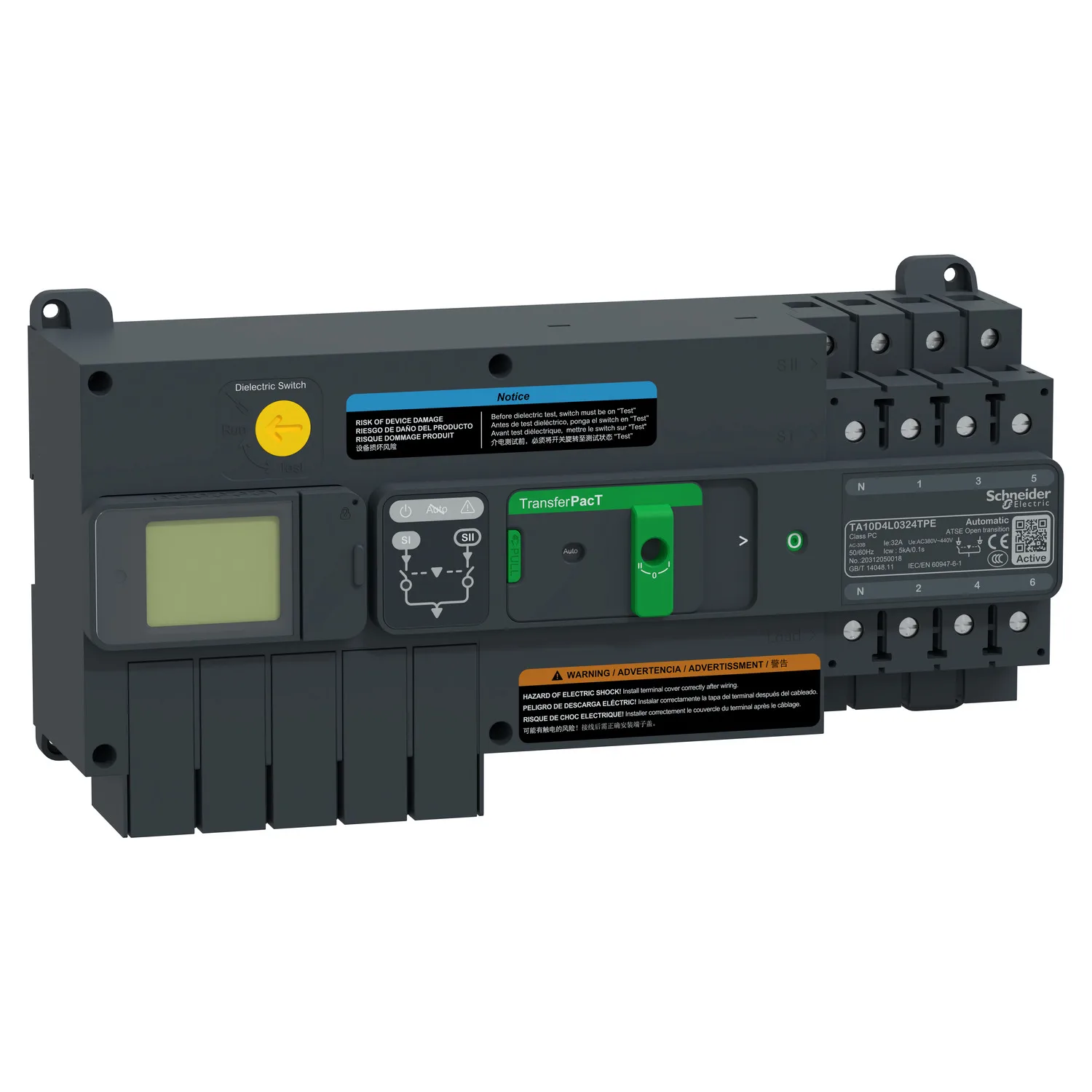 Schneider TA10D4L1004TPE - TA10,100A 4P LCD