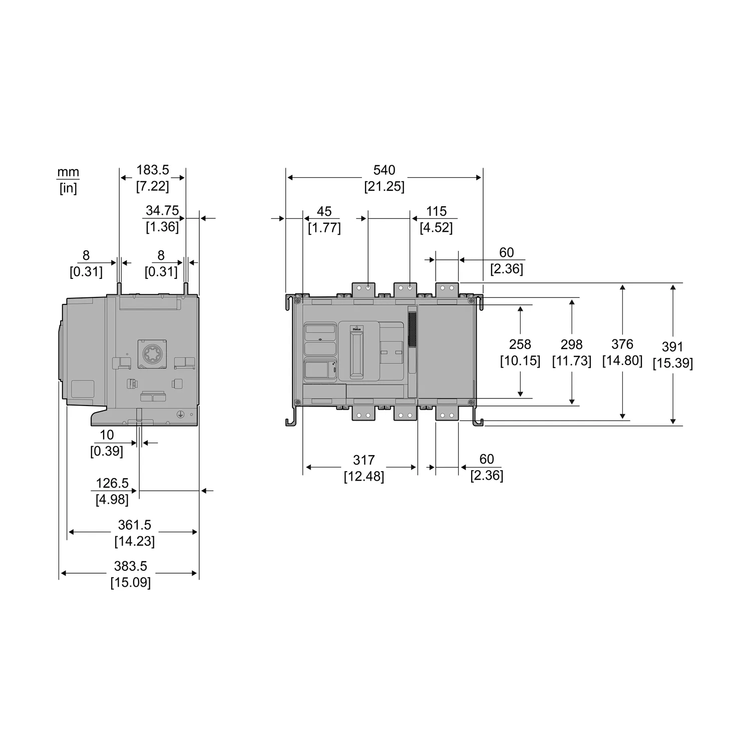 TA1AD3L16H4TPE - TA1A 1600A 3P LCD 400V - 2