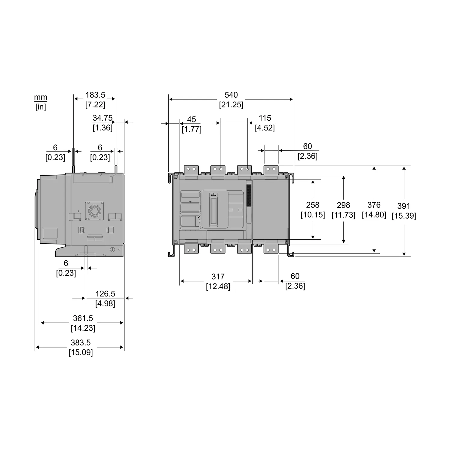 Schneider TA1AD4L12H4TPE - TA1AD4L12H4TPE - TA1A 1250A 4P LCD 400V
