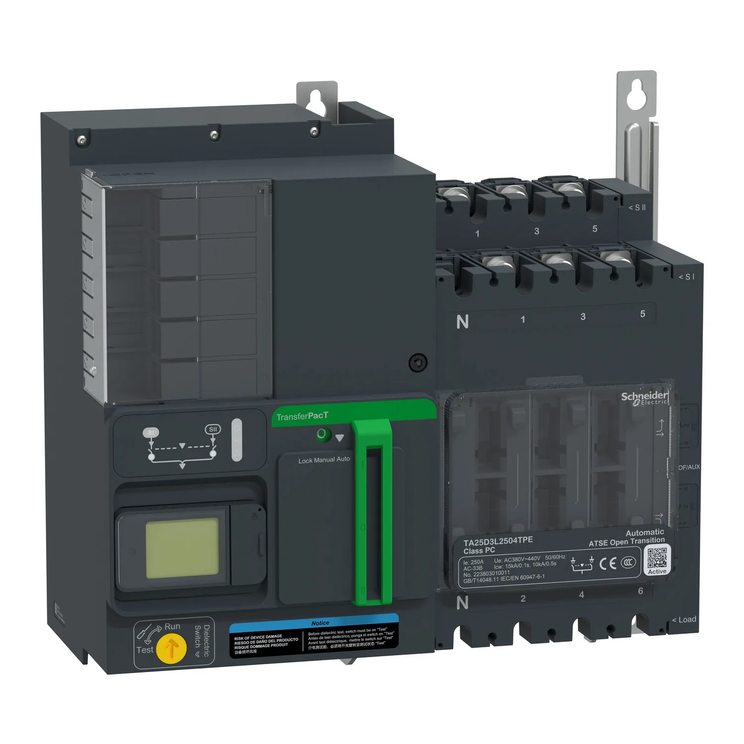 Schneider TA25D3L2504TPE - TA25,250A 3P LCD 400V
