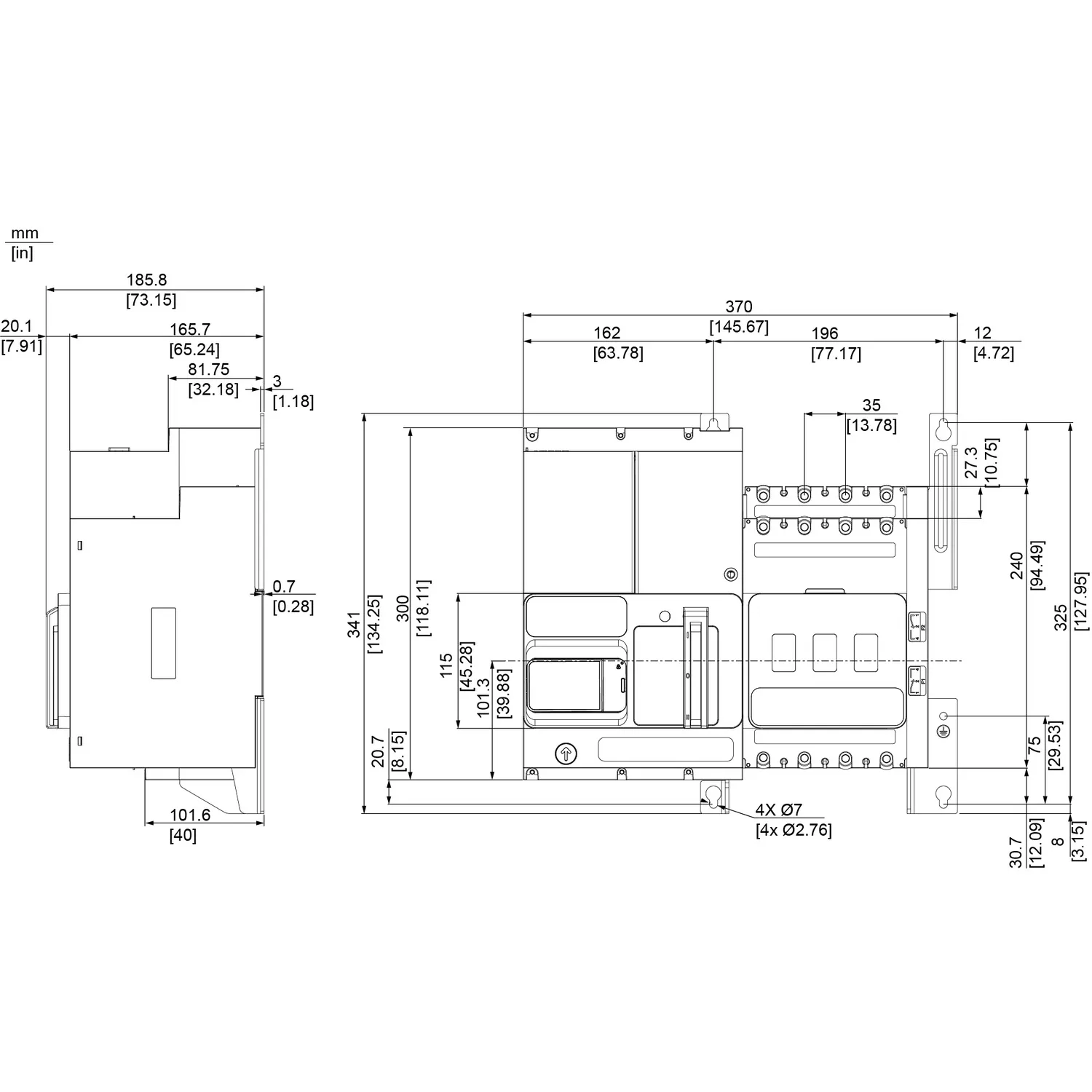 TA25D4L2502TPE - TA25,250A 4P LCD 230V - 2
