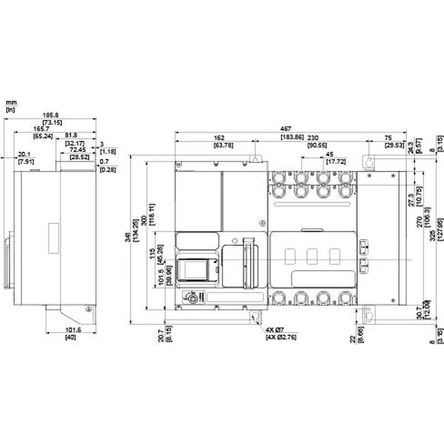 TA63D4L6302TPE - TA63,630A 4P LCD 230V - 2