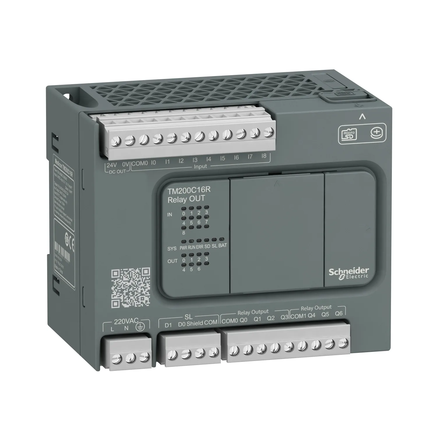 Schneider TM200C16R - M200 PLC, 9 DI, 7 DO Relay