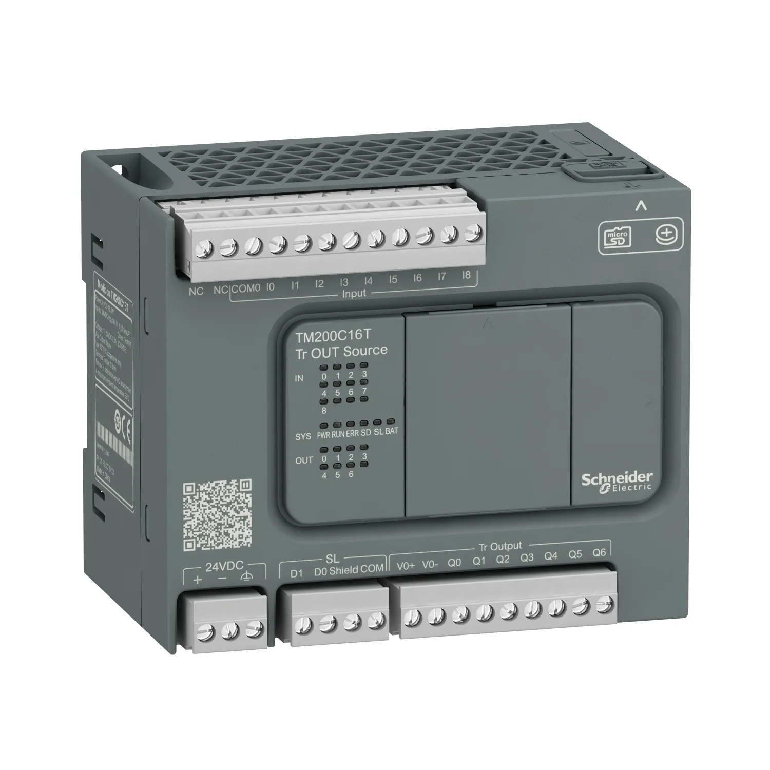 Schneider TM200C16T - Easy Modicon M200, SPS-Steuerung, 9E/7A, Transistor Source, 24VDC