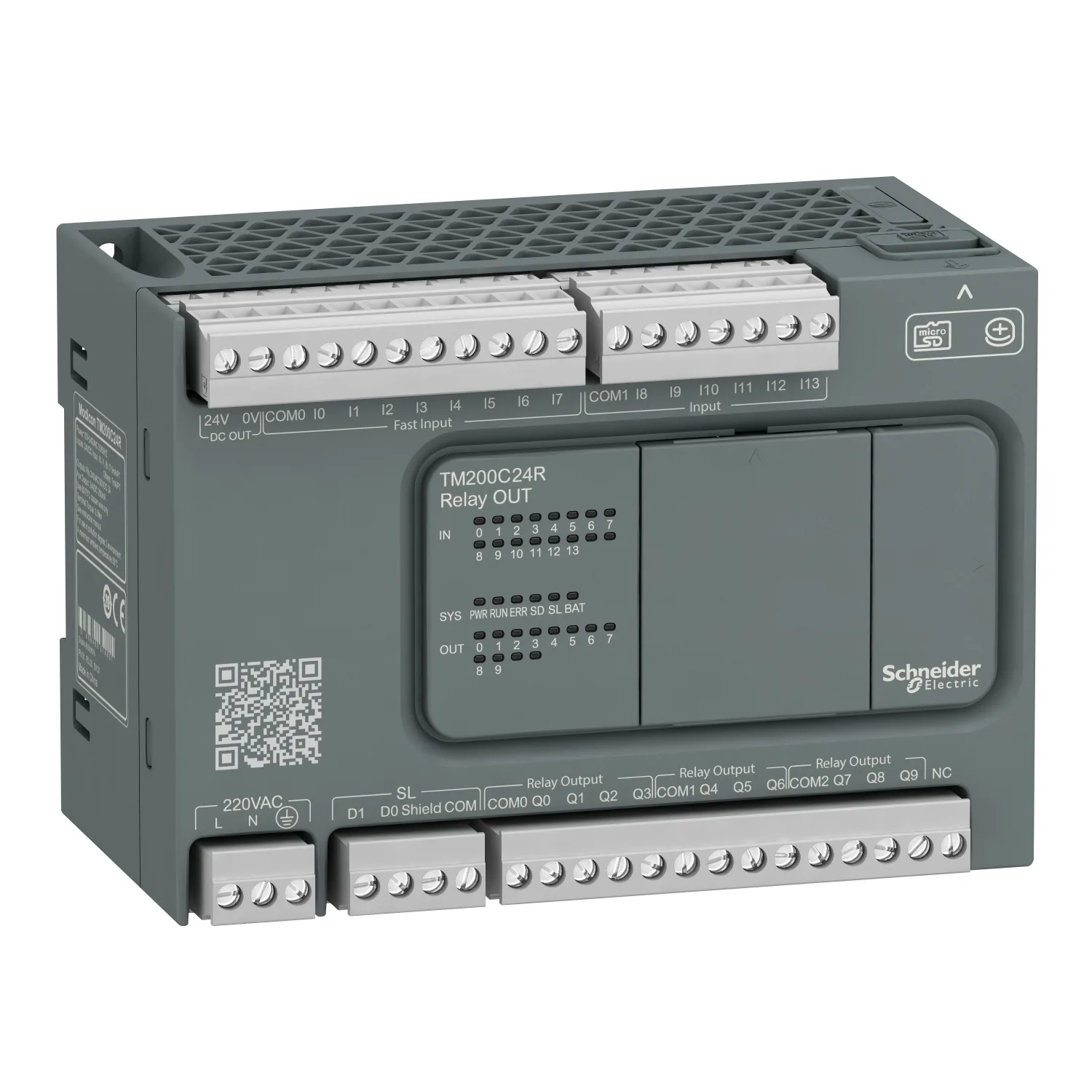 Schneider TM200C24R - M200 PLC, 14 DI, 10 DO Relay