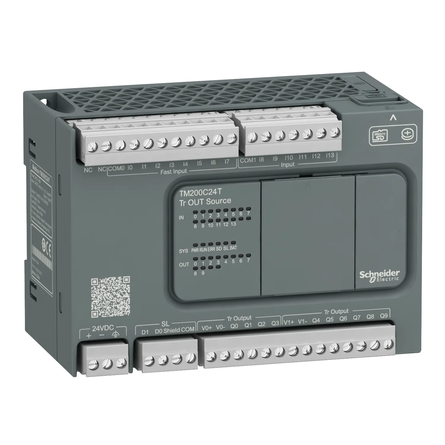 Schneider TM200C24T - M200 PLC, 14 DI, 10 DO Transistor