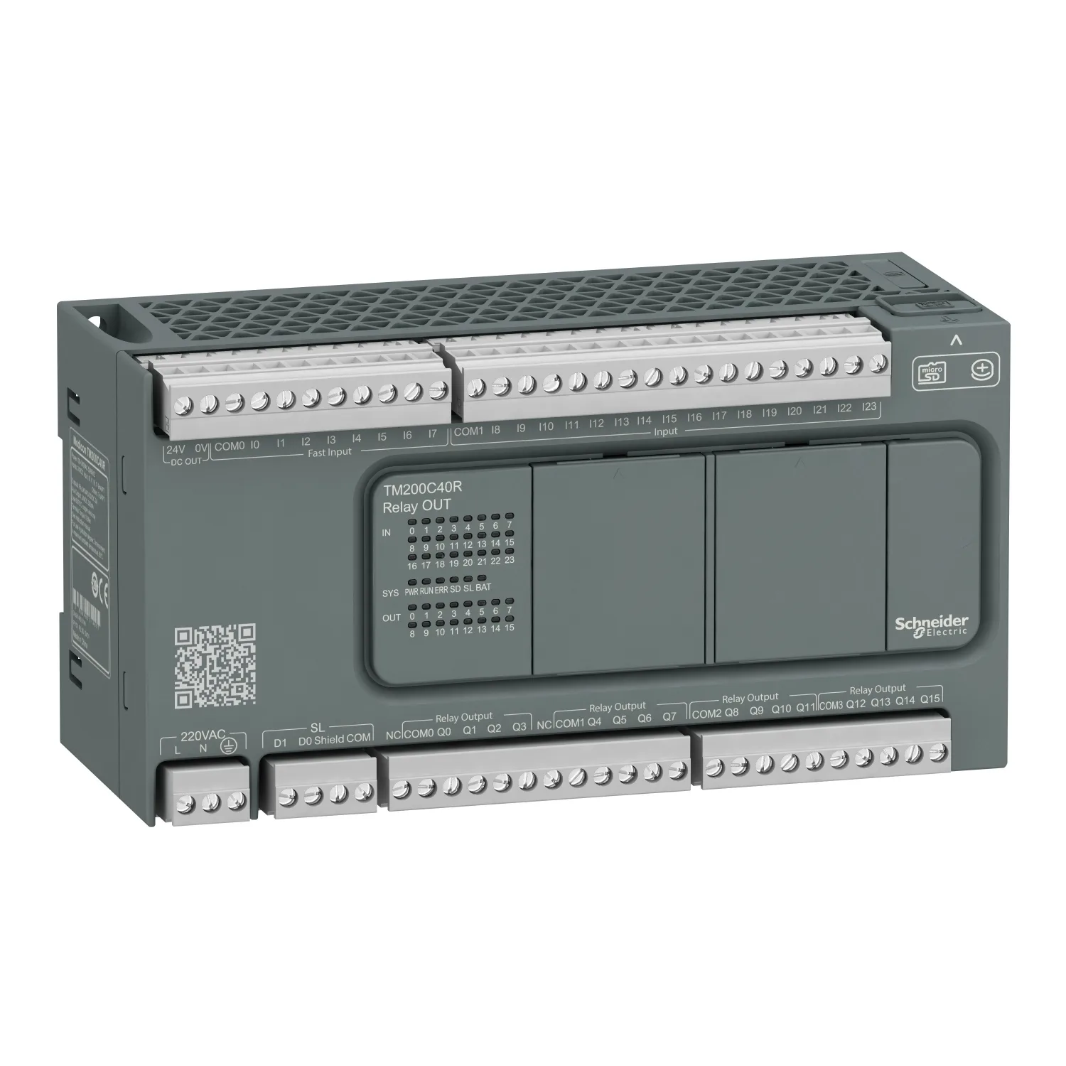 Schneider TM200C40R - Easy Modicon M200, SPS-Steuerung, 24E/16A, Relais, 220V AC