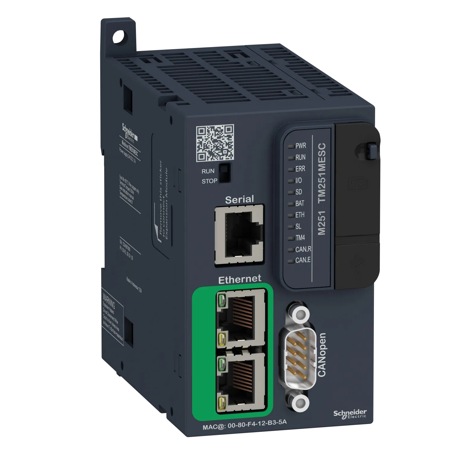 Schneider TM251MESC - SPS-Steuerung, Modicon M251, Ethernet, Modbus, CANopen Master, 24 VDC