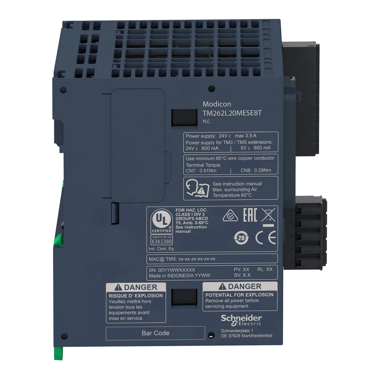 TM262L20MESE8T - M262 Logic PLC, 5ns instruction cycle time - 4