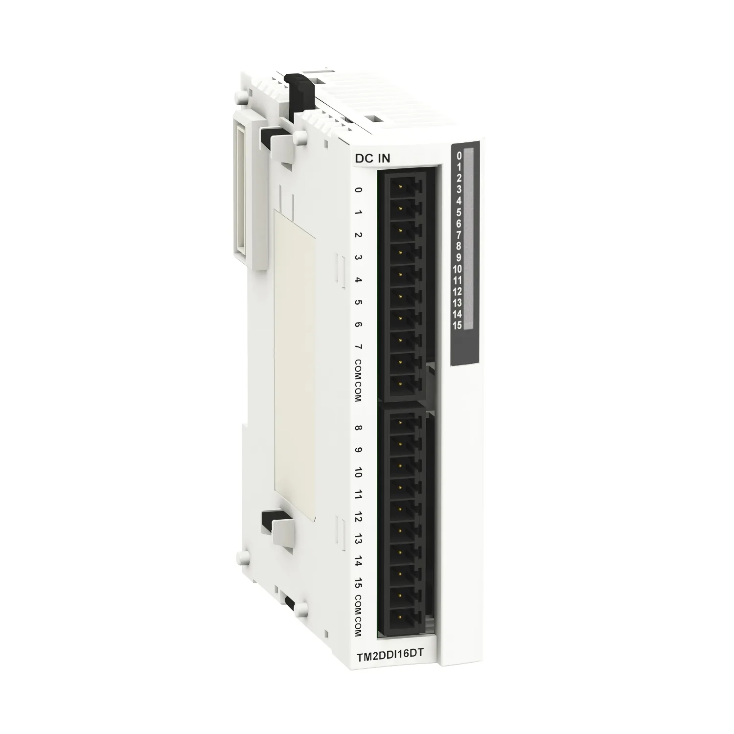 Schneider TM2DDI16DT - I/O expansion module, Modicon M238 logic controller, Twido, 16 inputs 24VDC, 1 removable screw terminal block, wear part