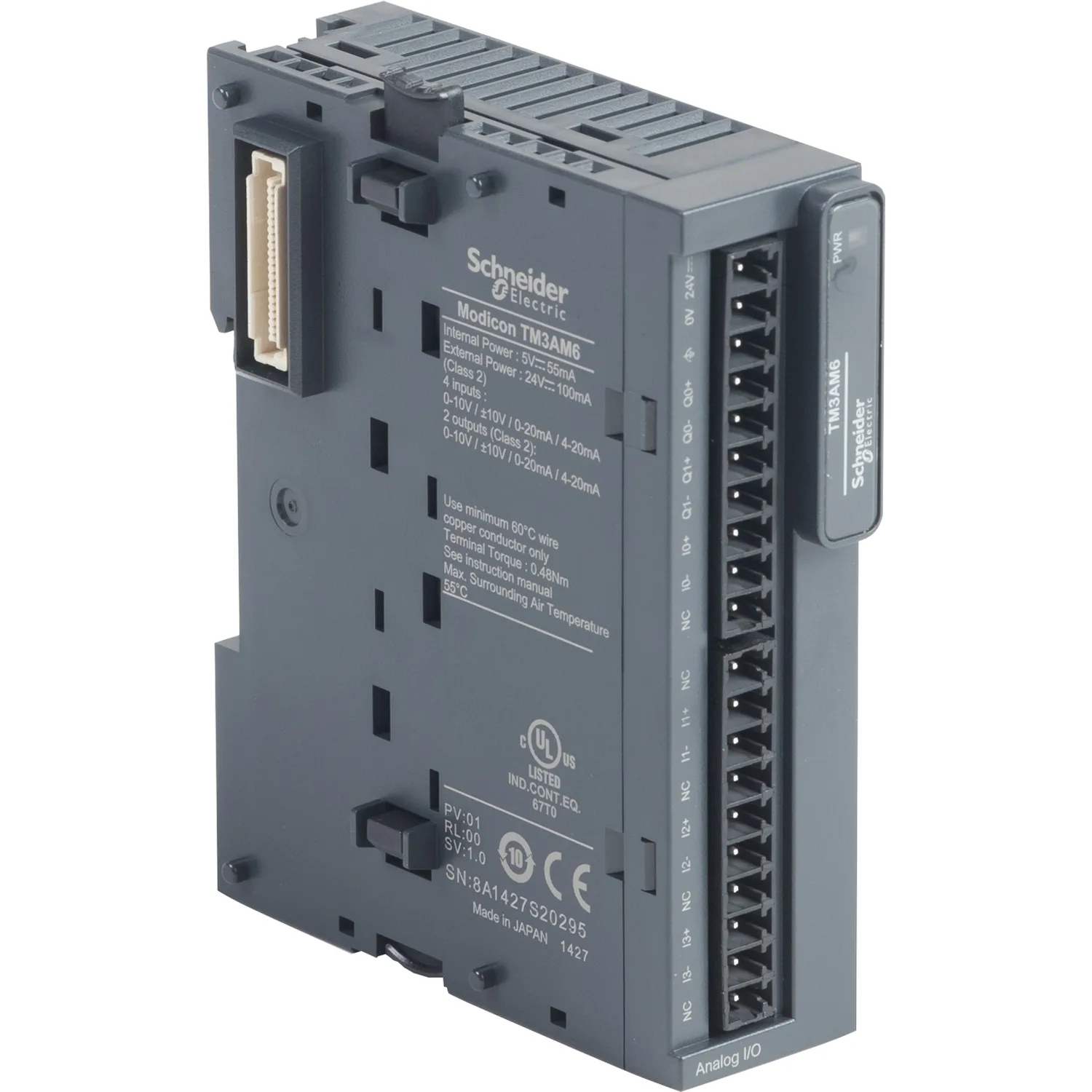 Schneider TM3AM6 - 4ch Analog Giriş, 2ch Analog Çıkış, Akım-Voltaj