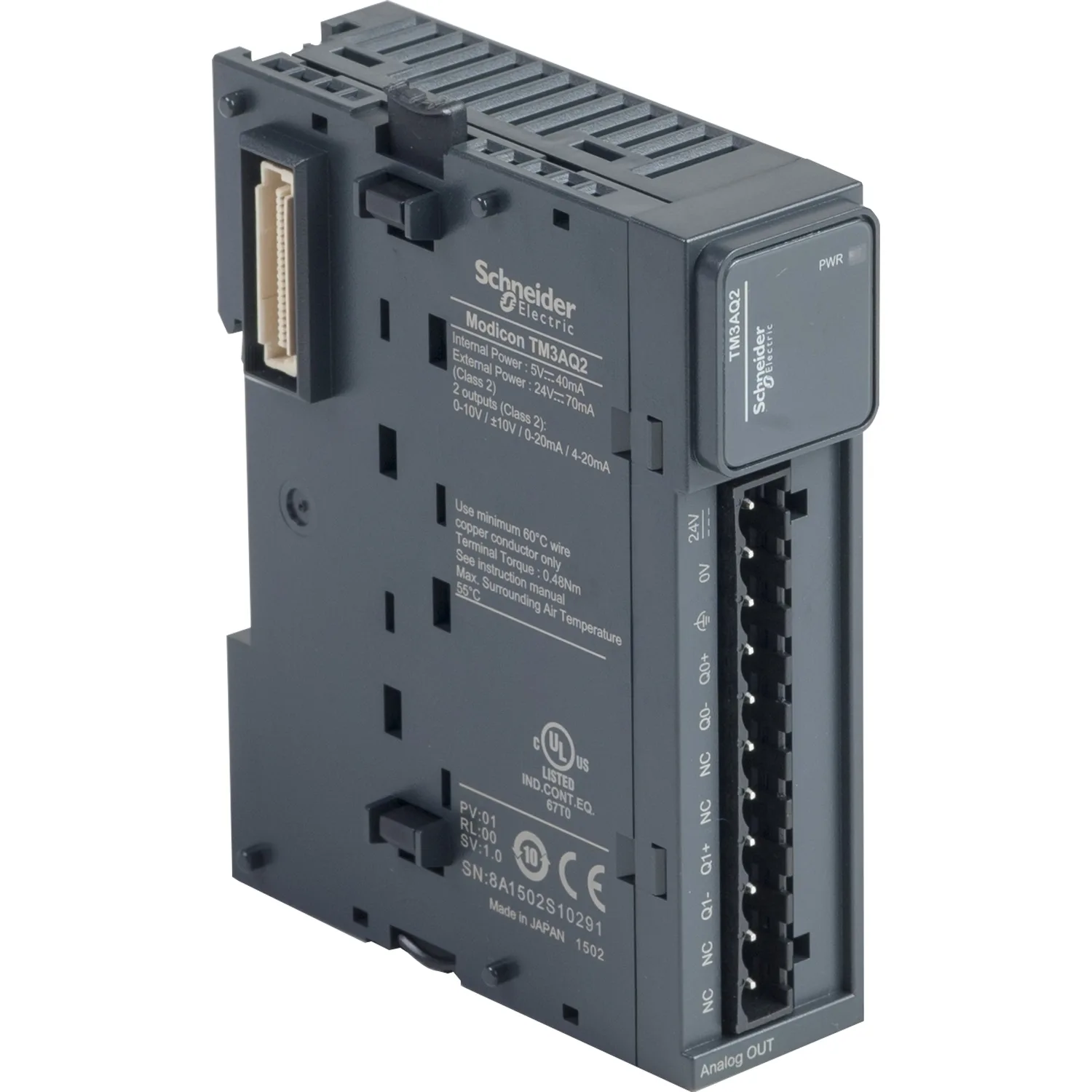 Schneider TM3AQ2 - 2ch Analog Çıkış, Akım-Voltaj