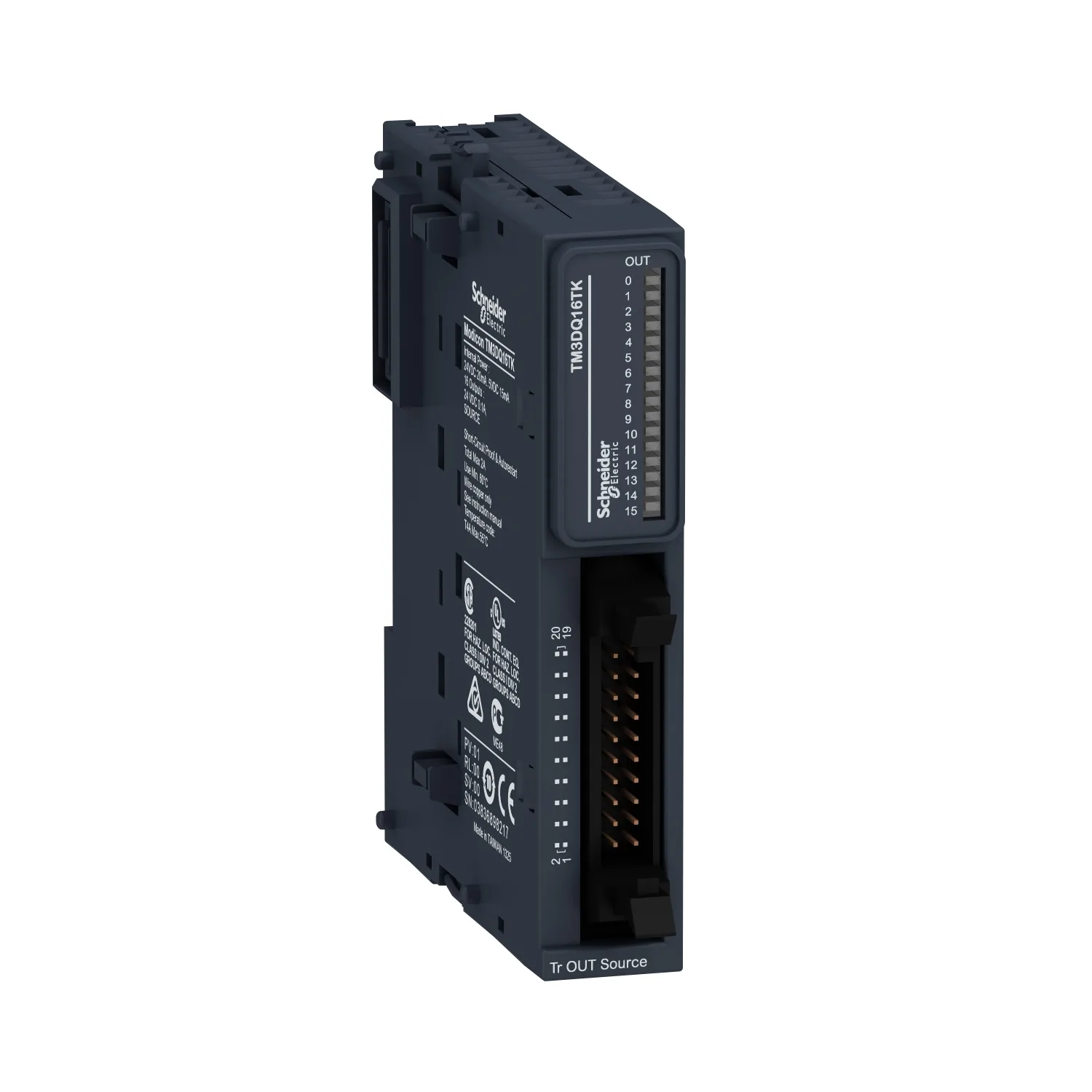 Schneider TM3DQ16TK - TM3 I/O Modülü, 16DO, Transistör, Source, HE10 konnektör