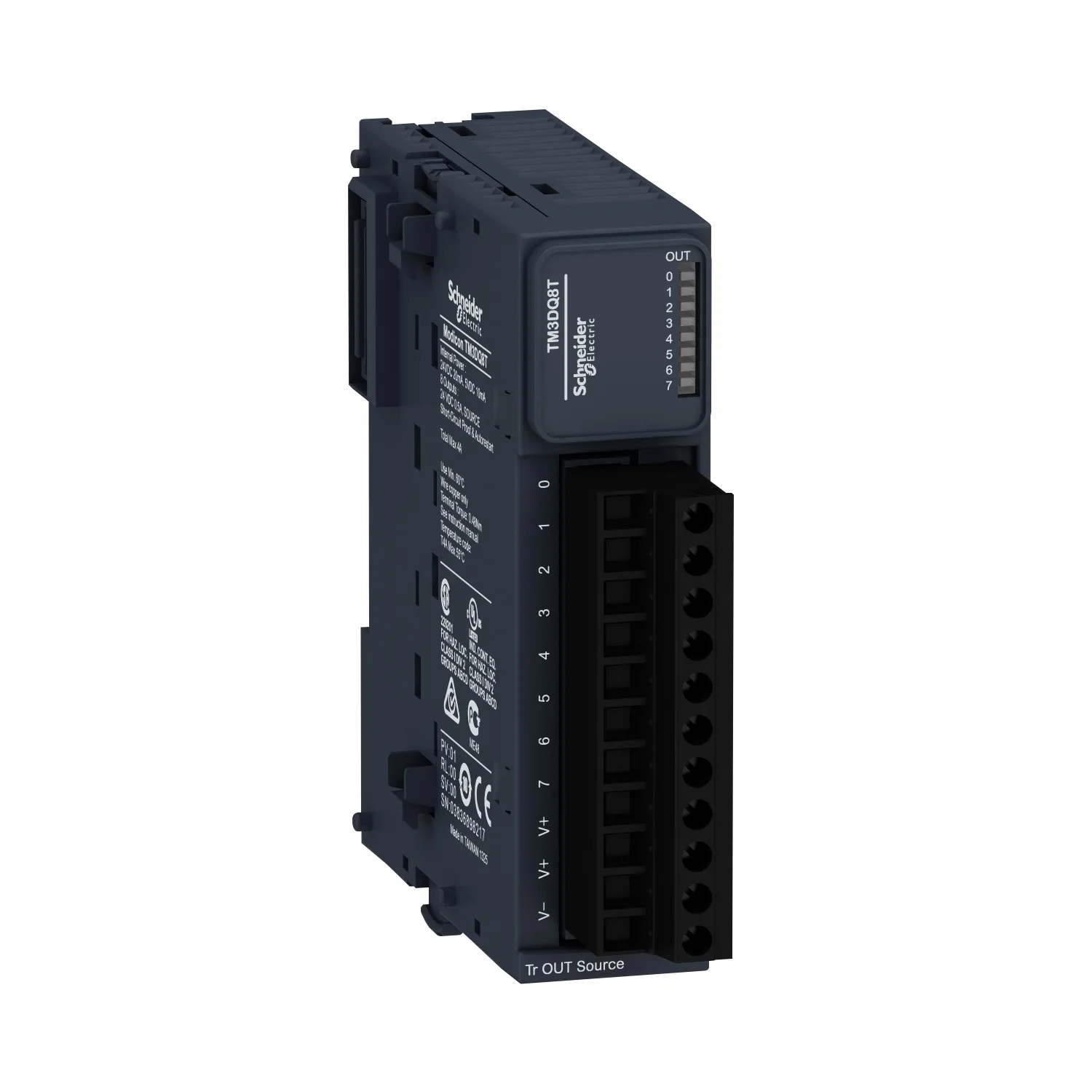 Schneider TM3DQ8T - TM3 I/O Modülü, 8DO, Transistör, Source