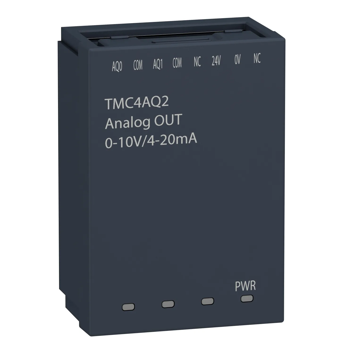 Schneider TMC4AQ2 - Steckmodul, Modicon M241, E/A Erweiterung, 2 Analogausgänge, Spannung/Strom, Auflösung 12 Bit, Schraubklemmen
