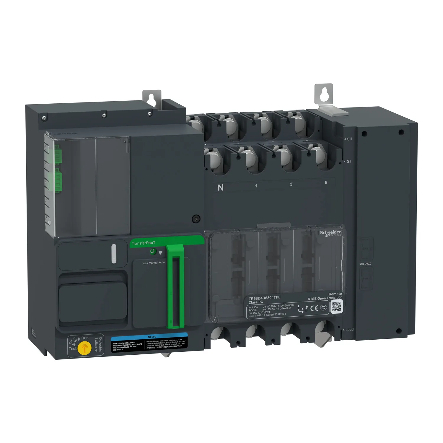 Schneider TR63D4R4004TPE - TR63D4R4004TPE - TR63,400A 4P Remote 400V