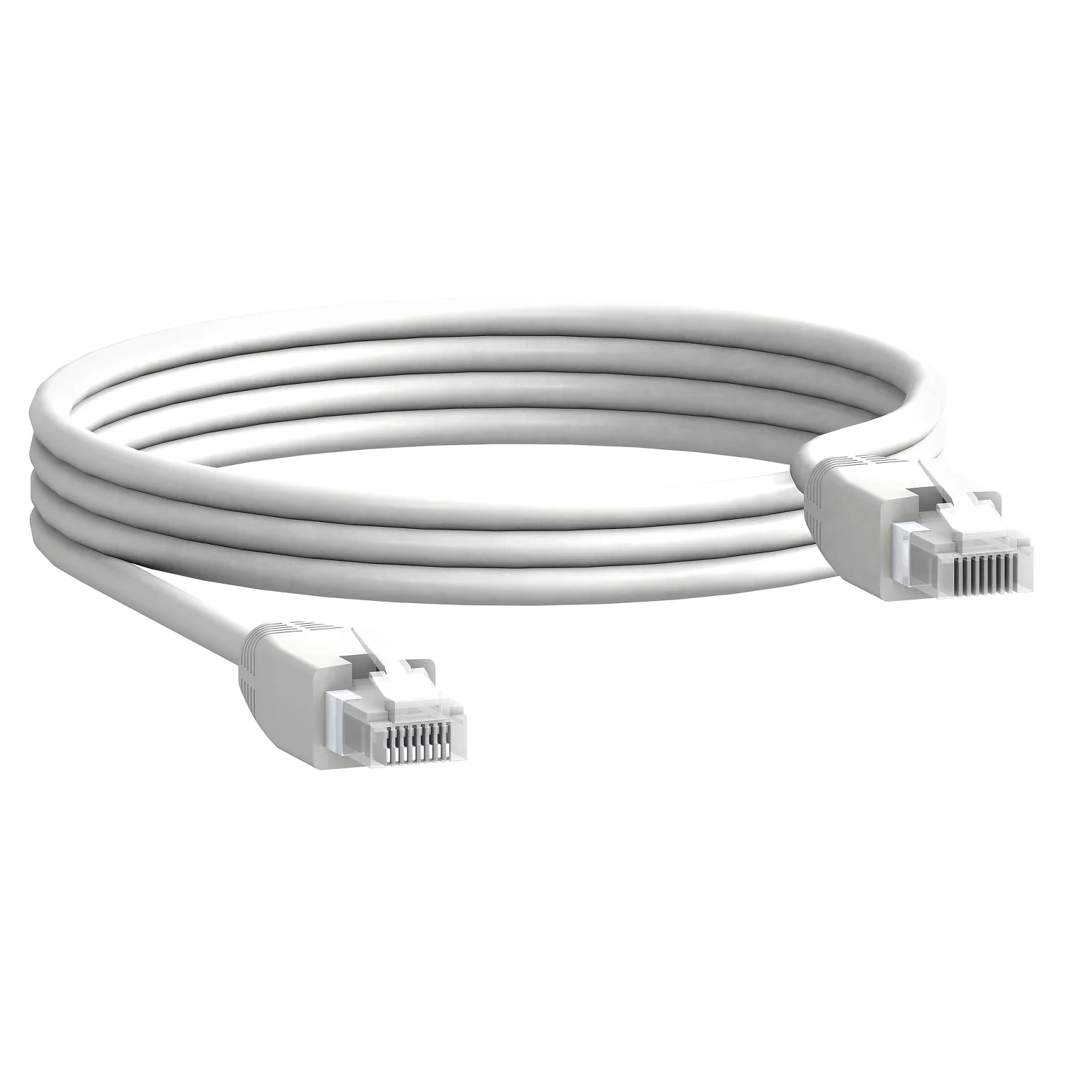 Schneider TRV00820 - communication cable, 2 x RJ45 male connectors, 2 m length, set of 5 parts