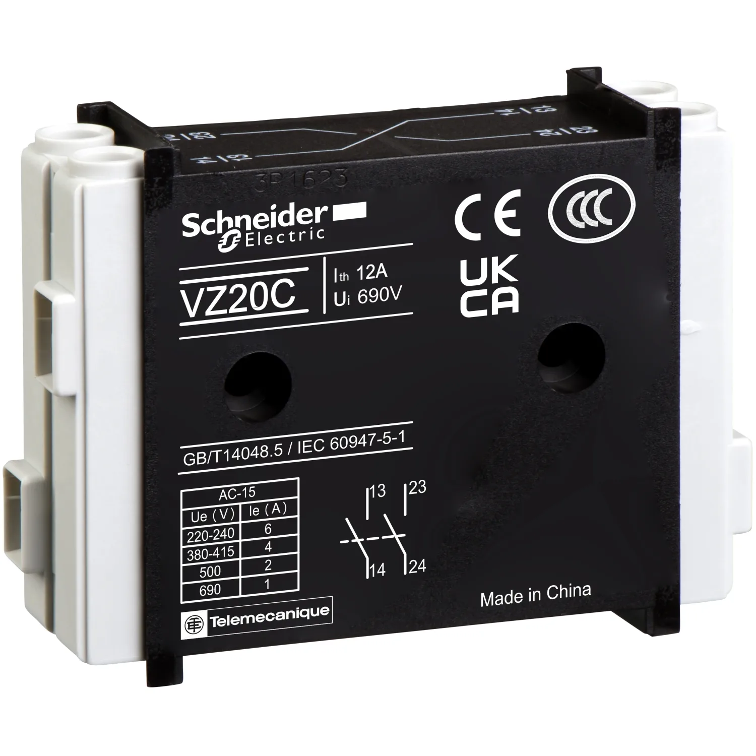 Schneider VZ20 - VZ20 - Yardımcı kontaklar; TeSys VARIO; Kontak: NA x2
