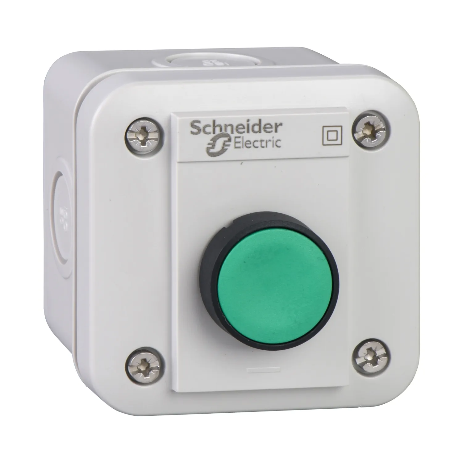 Schneider XALE1011 - kontrol istasyonu XAL-E - 1 gömme basmalı buton - yay geri dönüşlü - yeşil - 1 NA